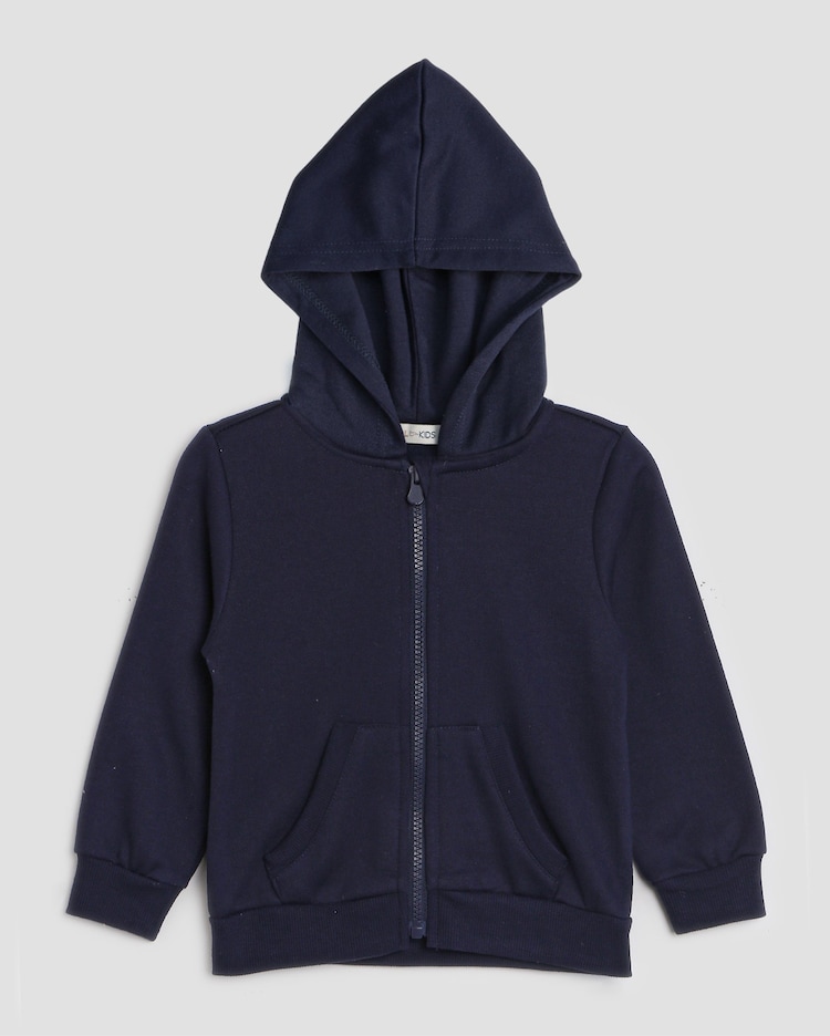 Riachuelo Blusa de moletom infantil com felpa e capuz 1-4A