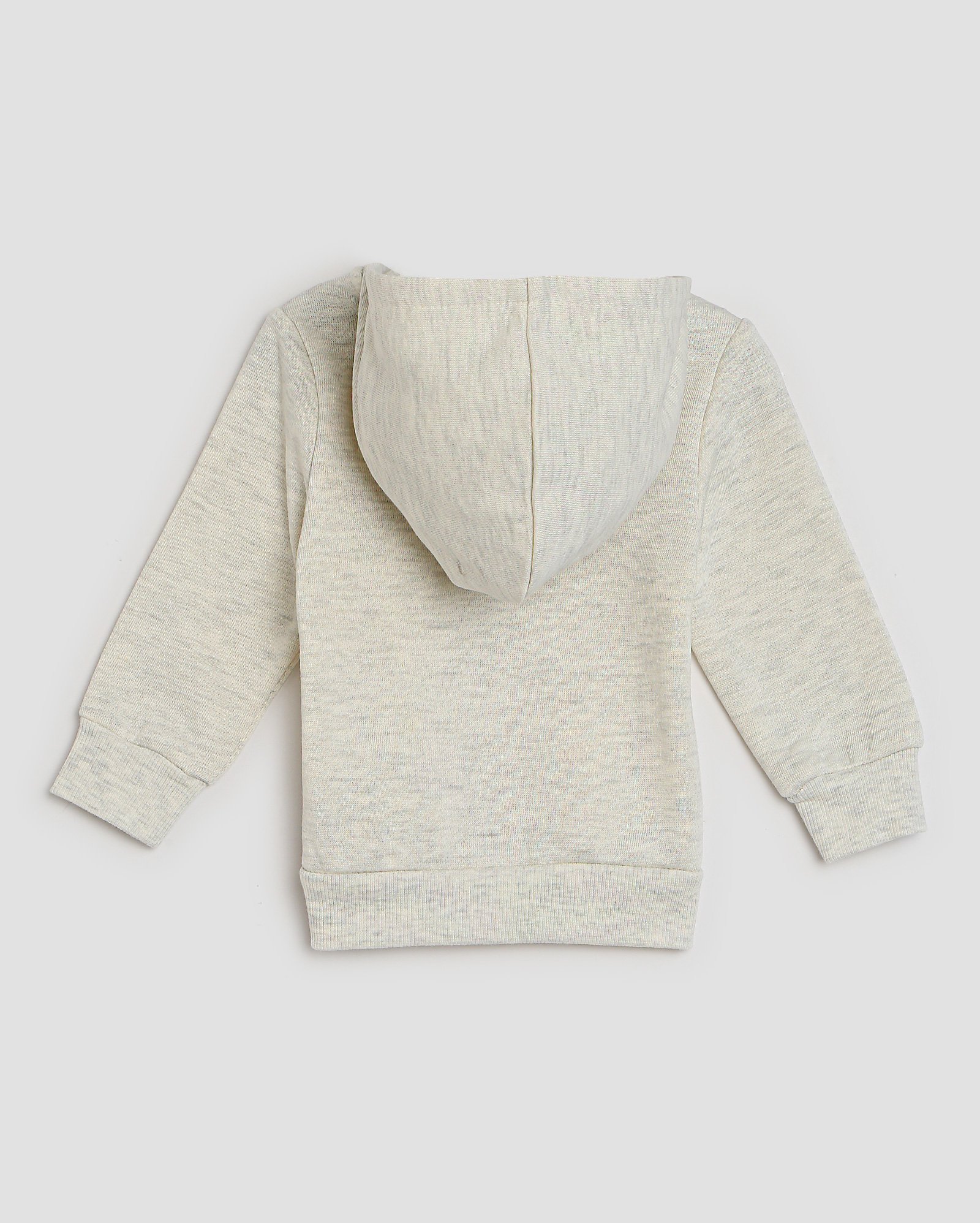 Blusa de moletom bebê com capuz e felpa - Cinza Claro | Baby Way