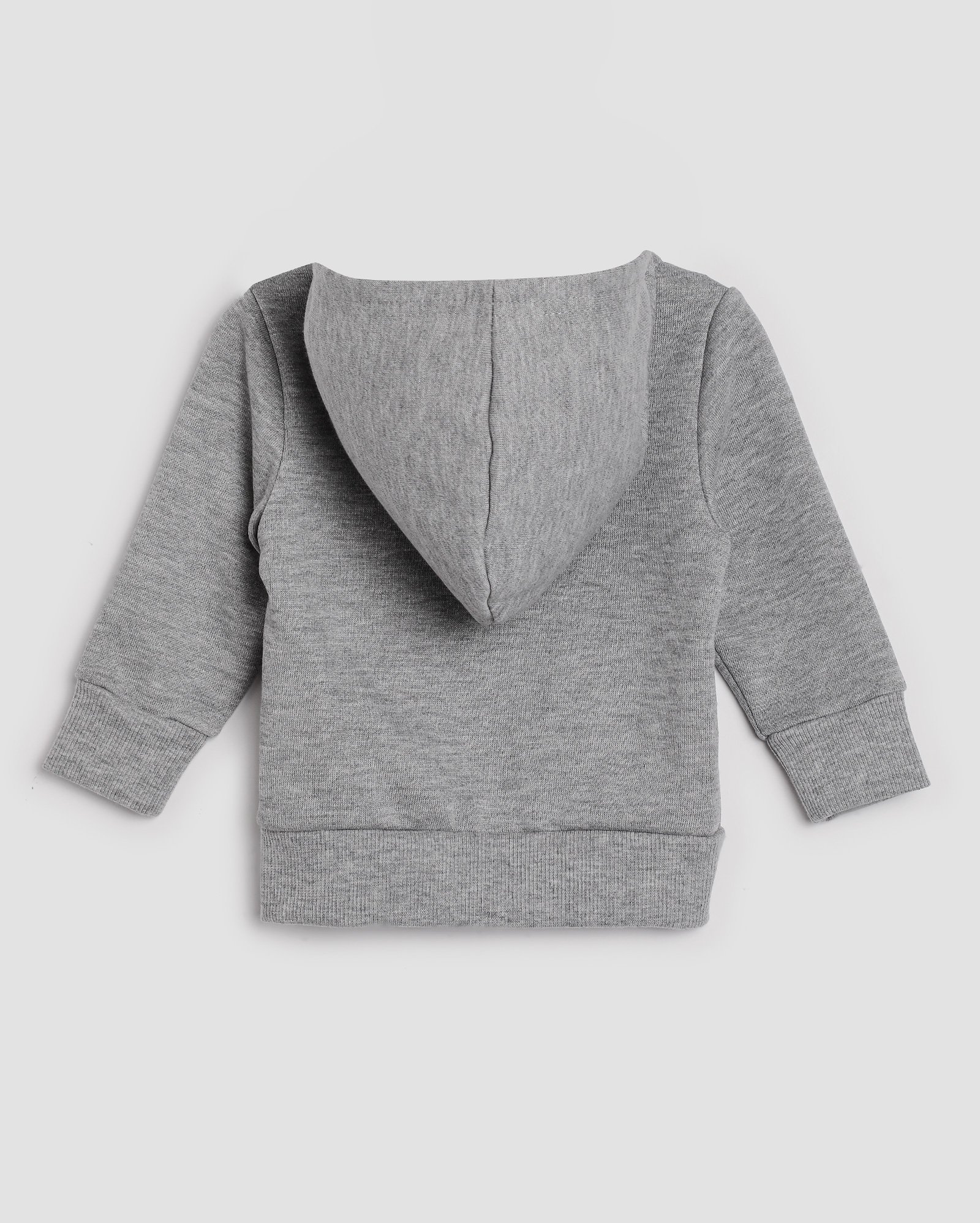 Blusa de moletom bebê com felpa e capuz - Cinza Claro Mescla | Baby Way