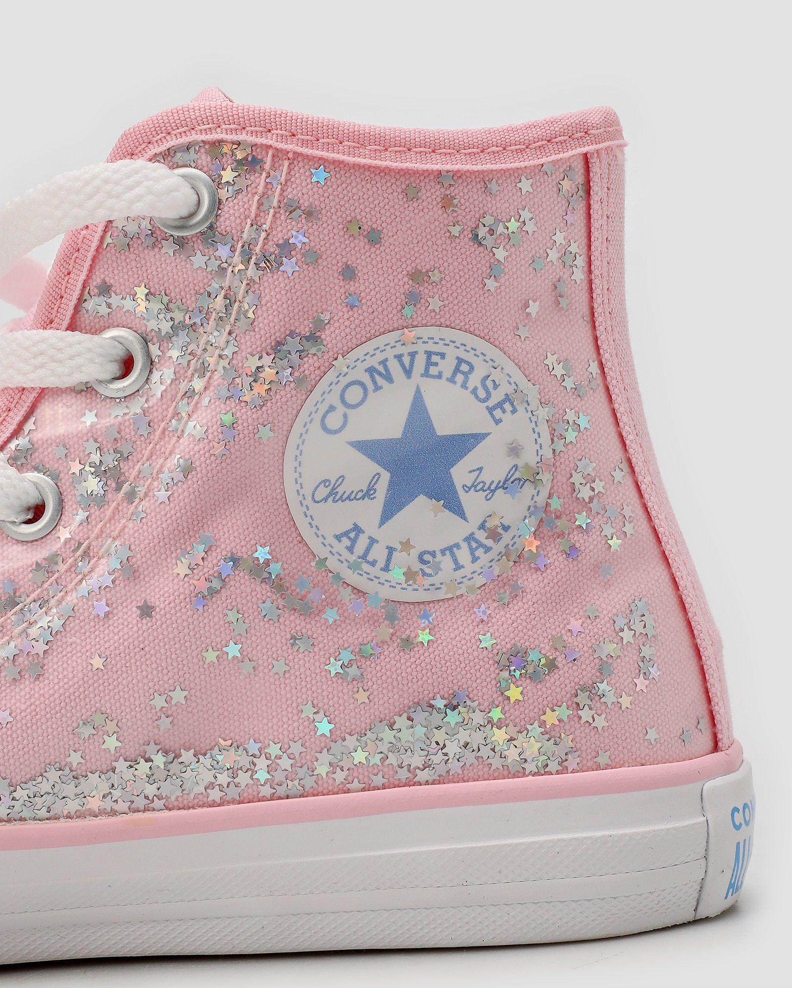 Riachuelo | Tênis cano alto infantil Chuck Taylor com estrelinhas azul ...