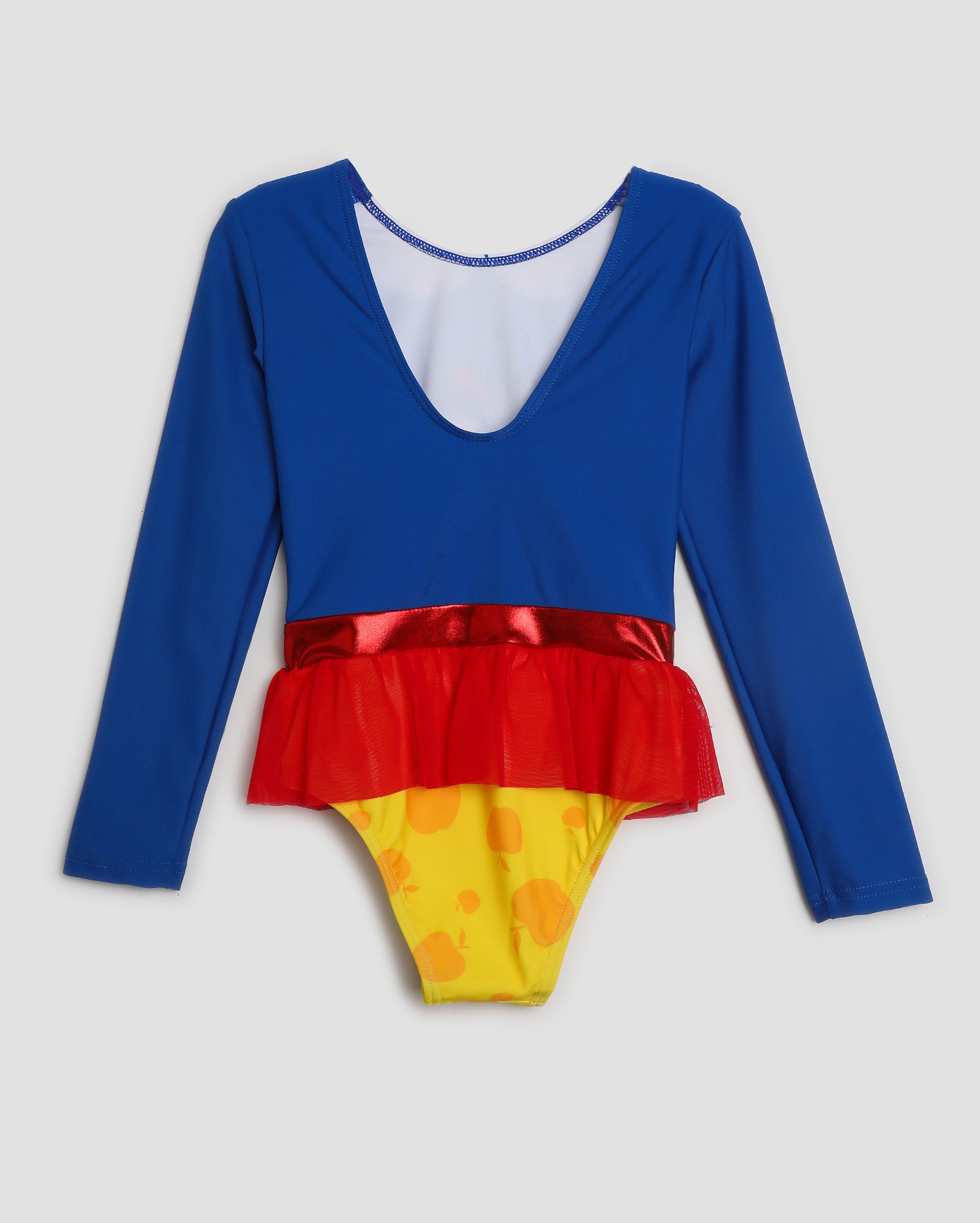 Maiô infantojuvenil A Branca de Neve com tule 4-12A azul | Disney