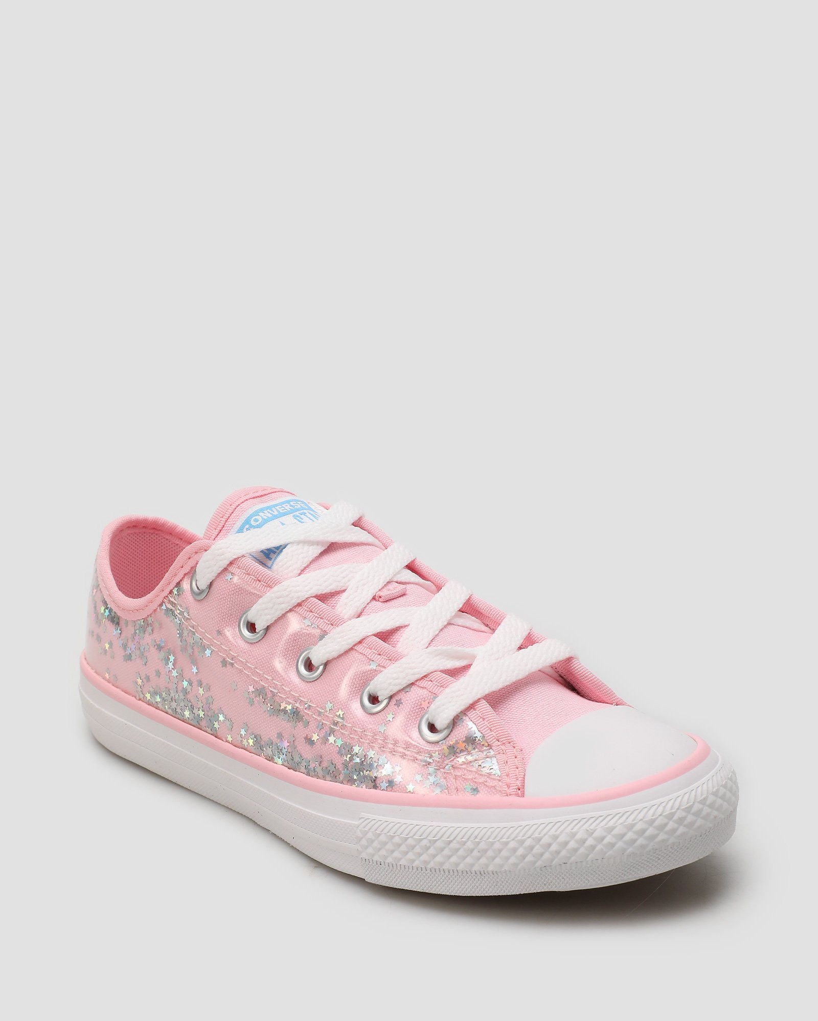 Tênis infantil Chuck Taylor cano baixo com estrelinhas - Rosa Claro | Converse All Star
