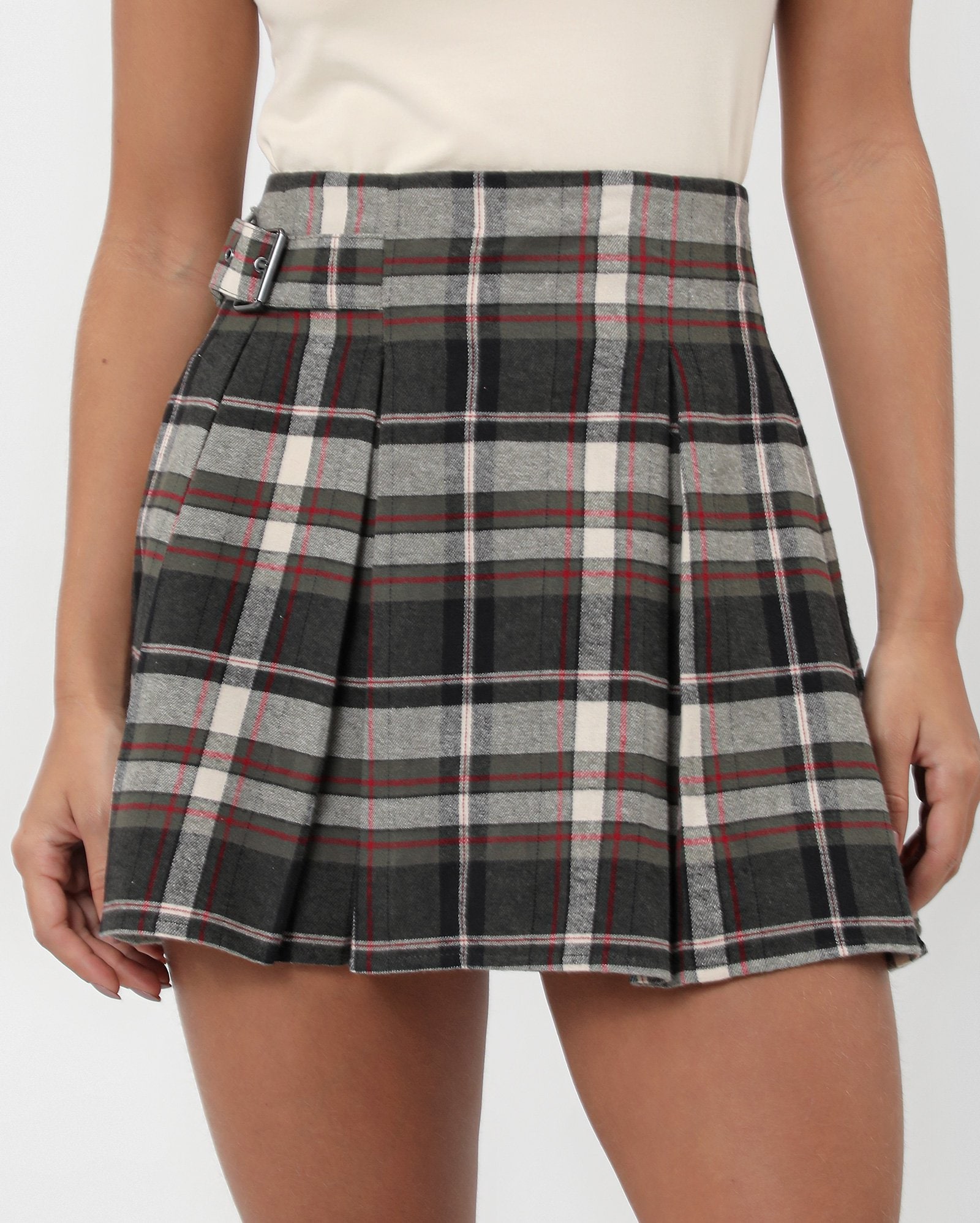 Saia Plissada Saia Xadrez Riachuelo Looks Saia College Xadrez Mini