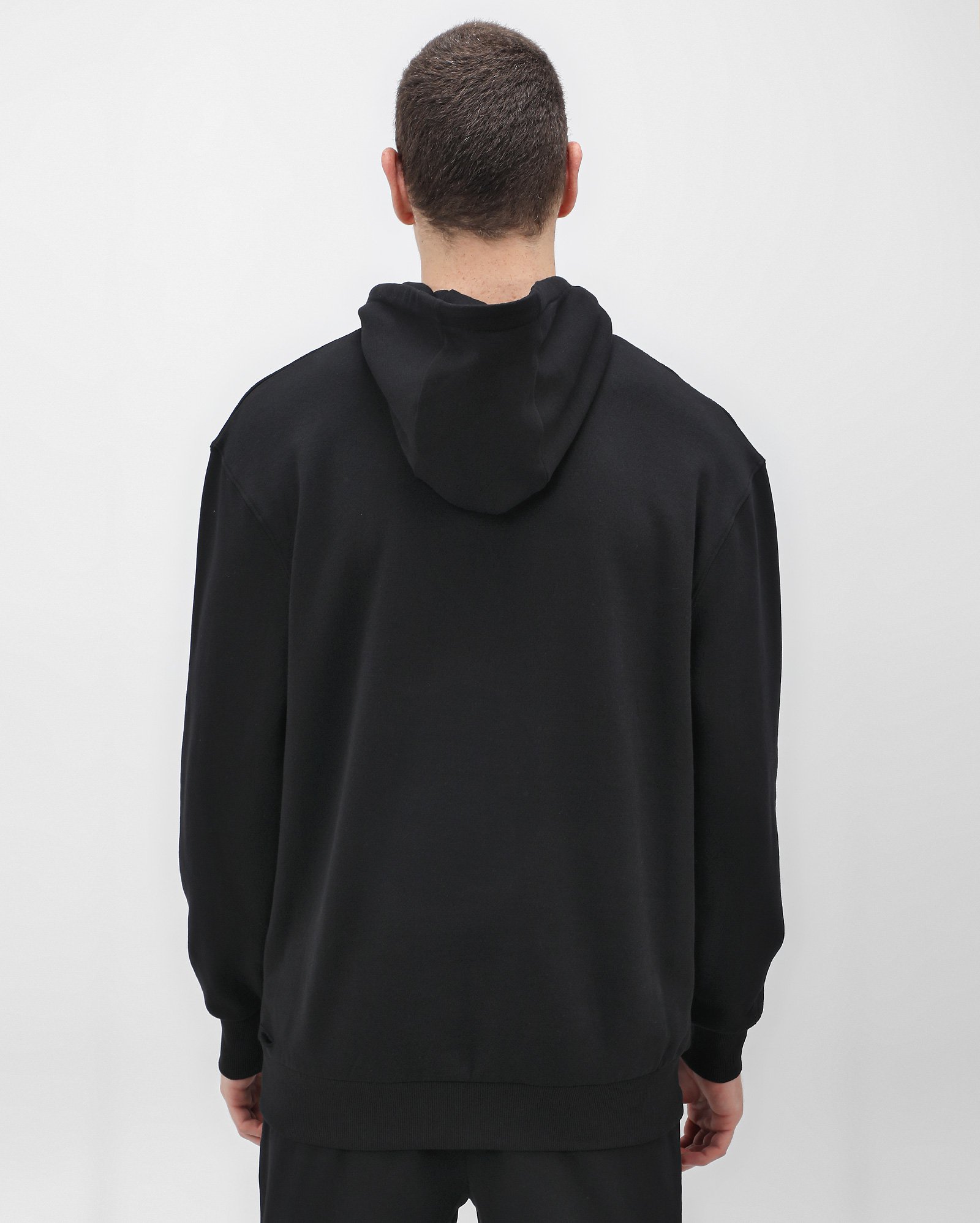 Blusa de moletom masculina com capuz bordado preta | Pool