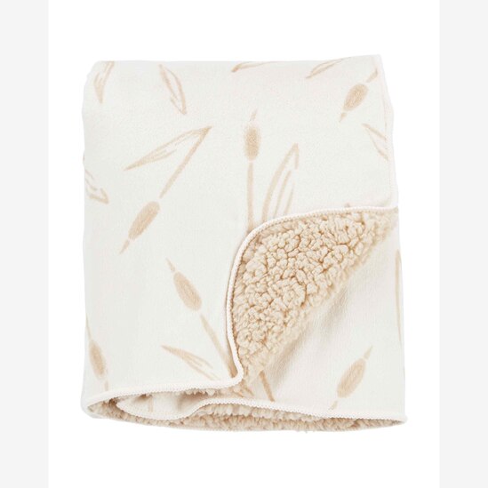 Cobertor bebê floral fleece off-white | Carter's
