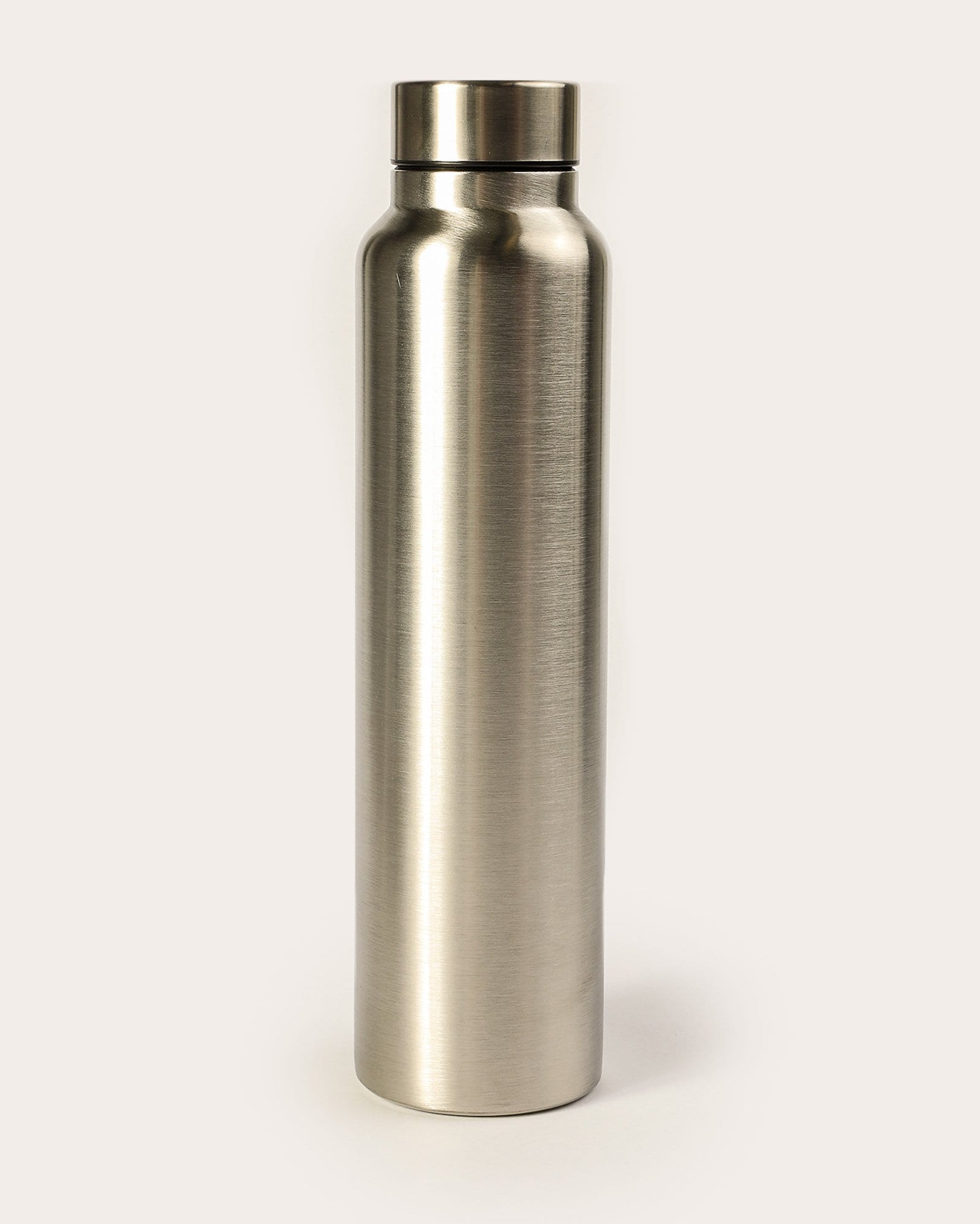 Garrafa squeeze rosqueável de inox 1L - Prateado