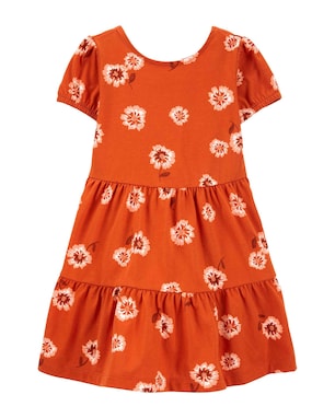 Vestido curto infantil evasê marias floral vermelho | Carter's