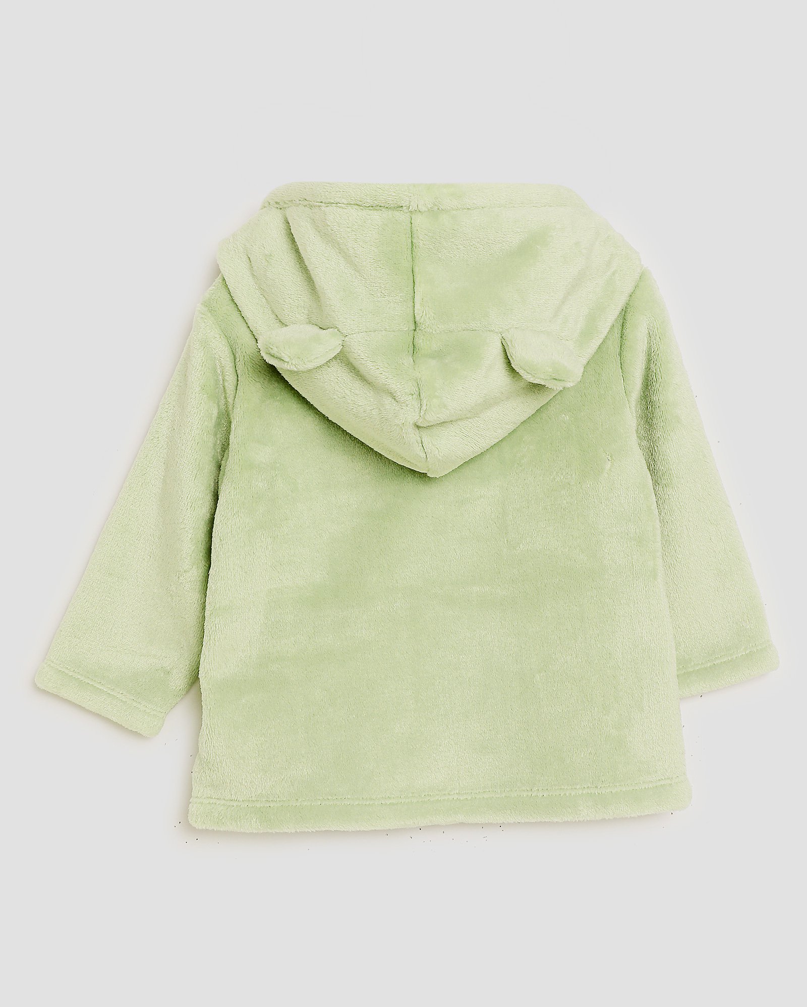 Blusa bebê fleece com capuz e orelhinha - Verde Claro | Baby Way