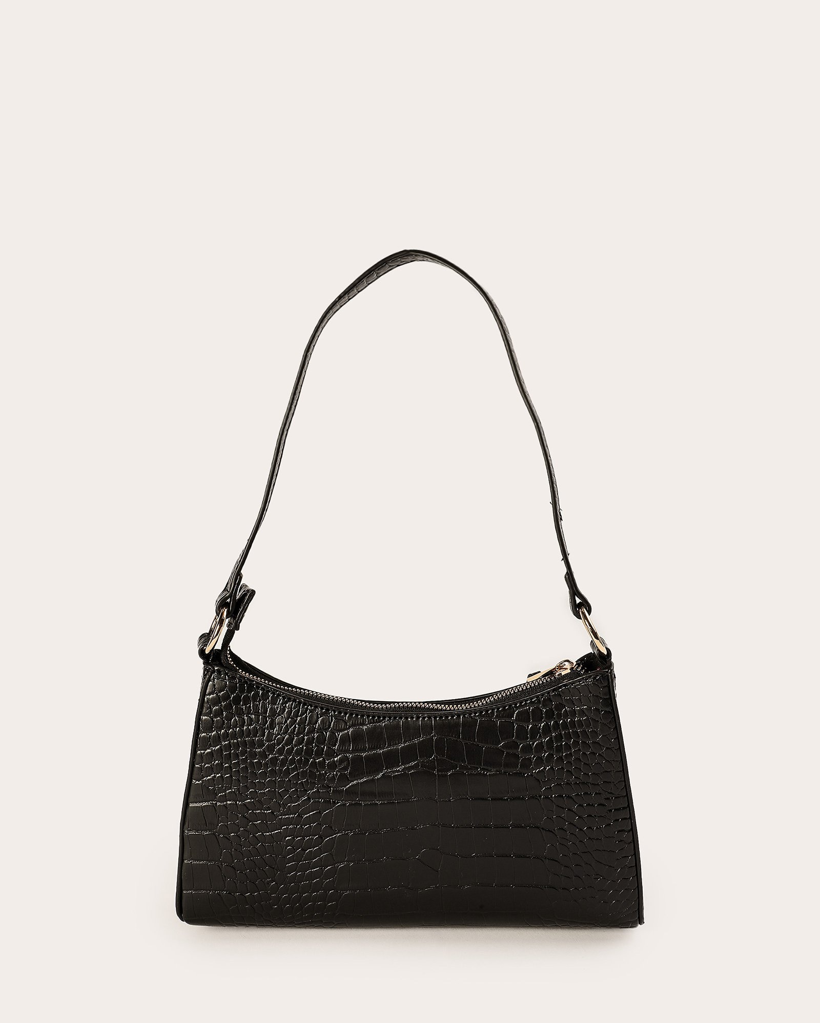 Bolsa feminina baguete croco com alça preta | Accessori by Riachuelo