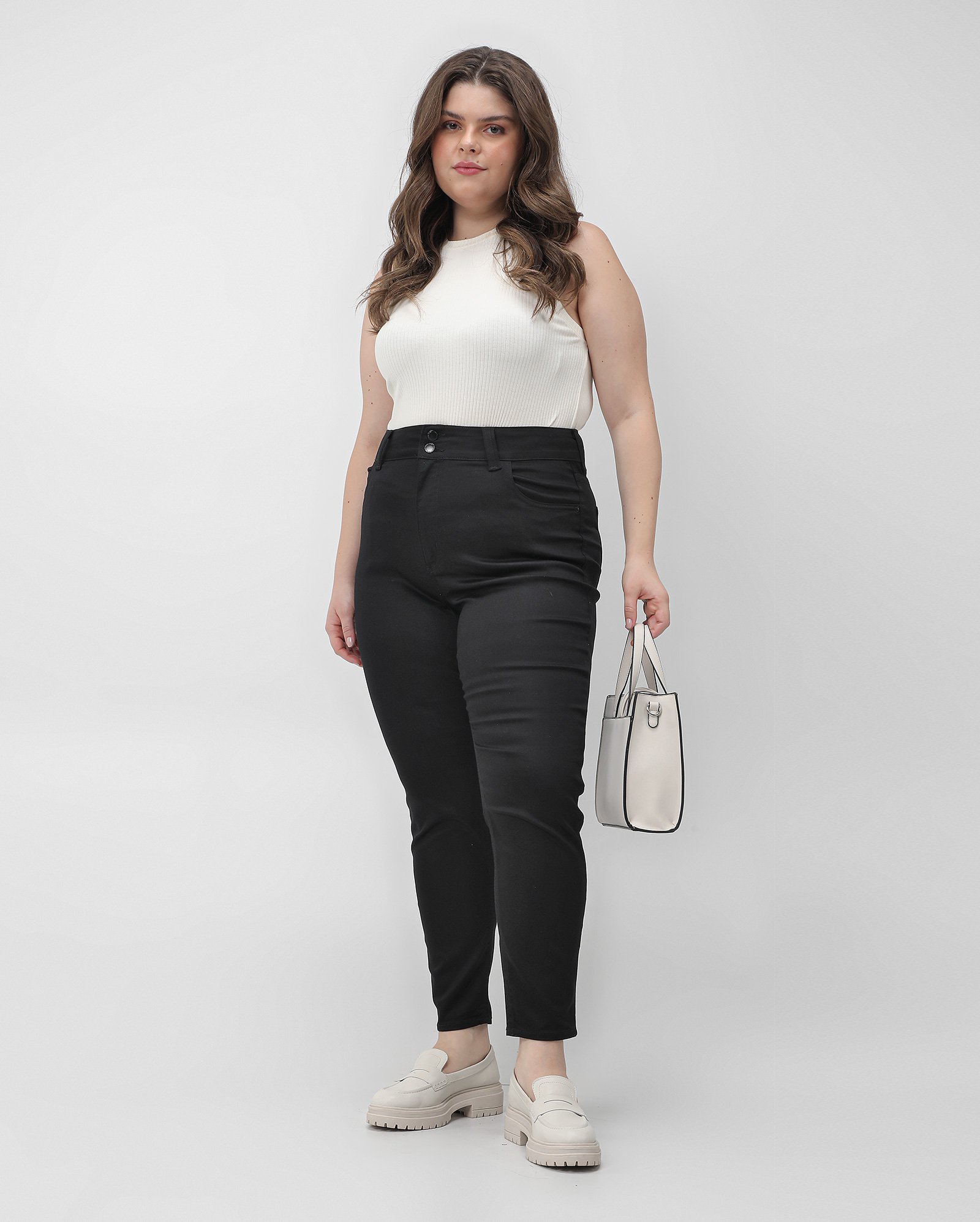 Calça black jeans plus size feminina skinny | AK Plus by Riachuelo