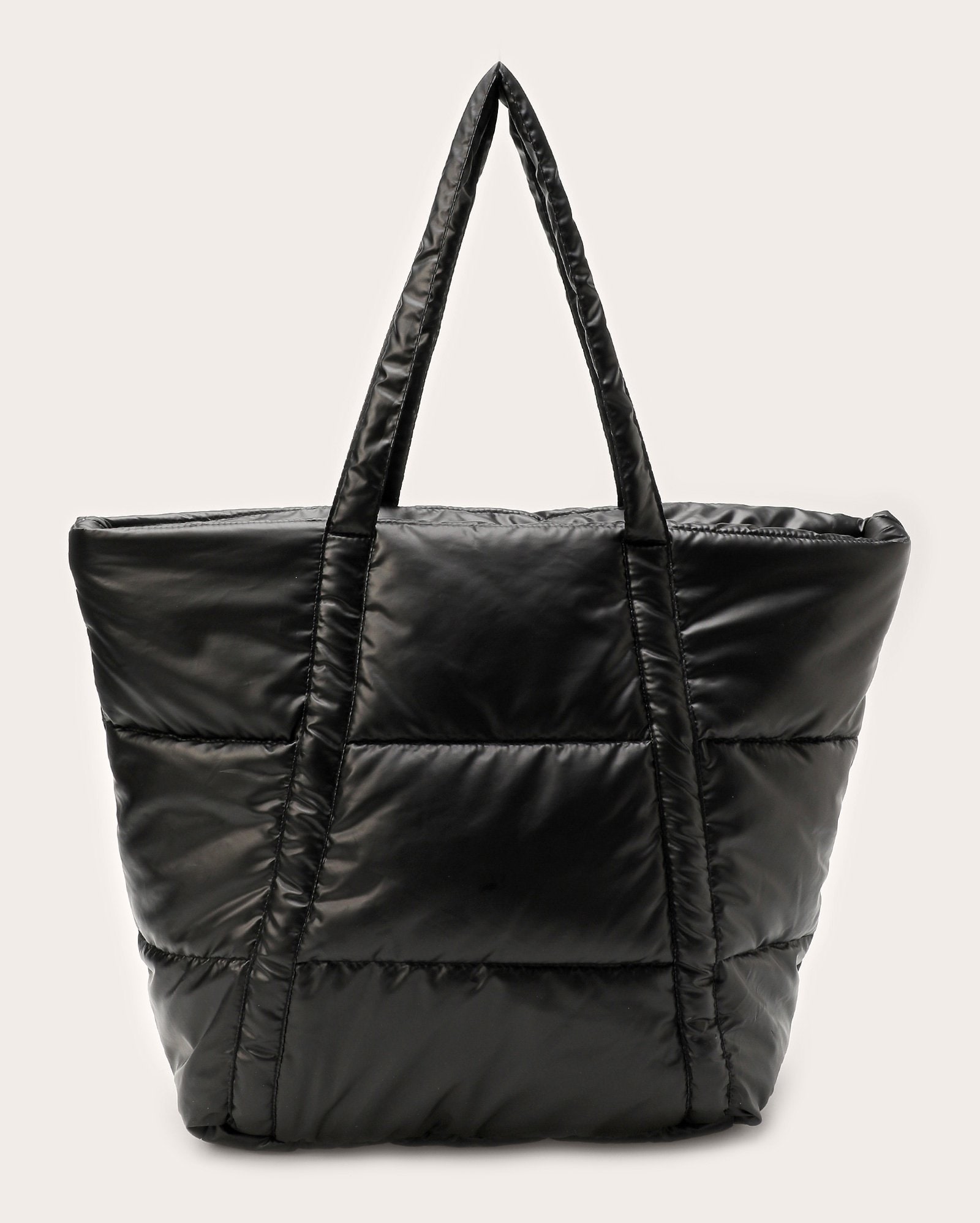 Bolsa feminina tote puffer com alças - Preto | Body Work