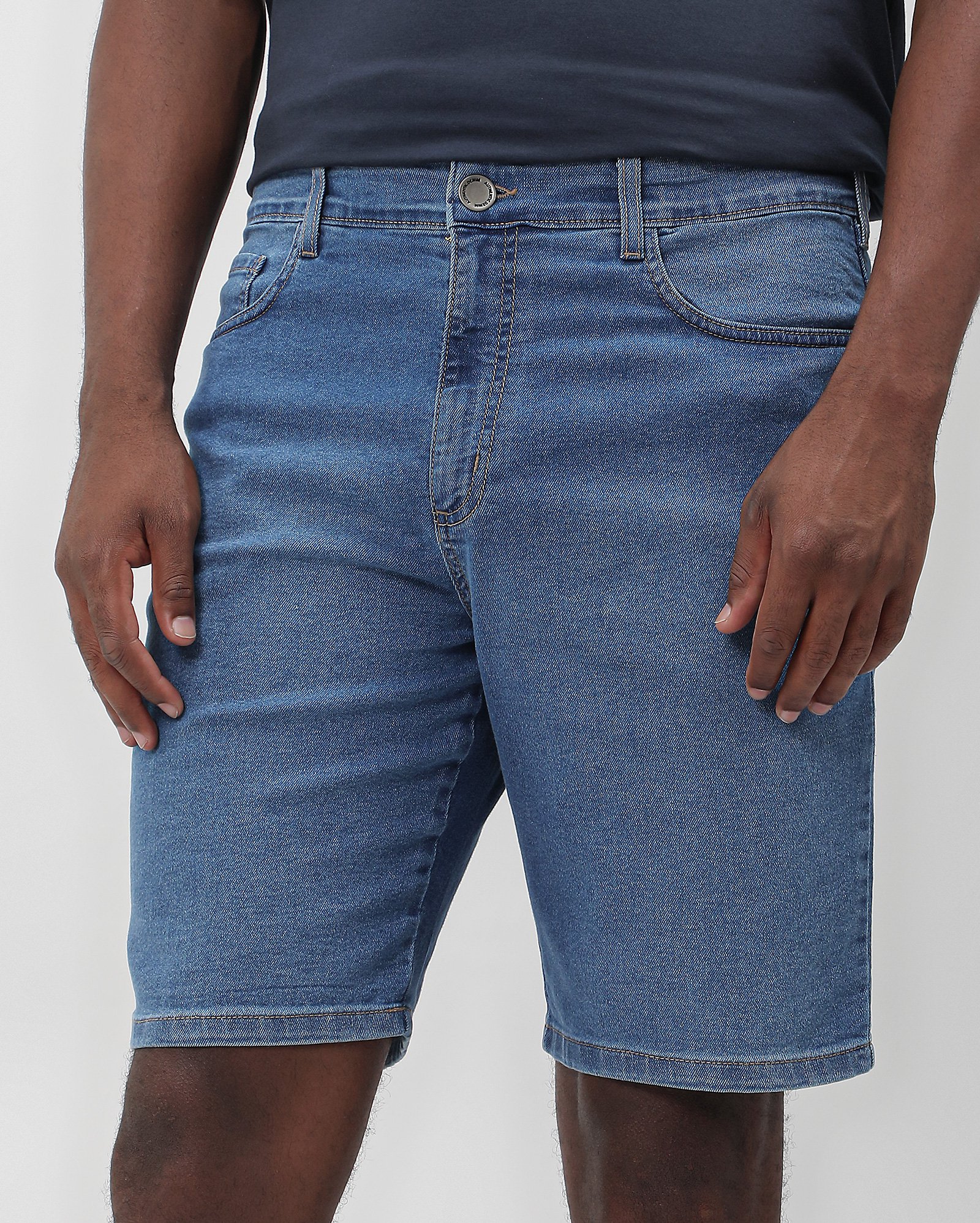 Bermuda jeans masculina slim - Jeans Médio | Pool Jeans