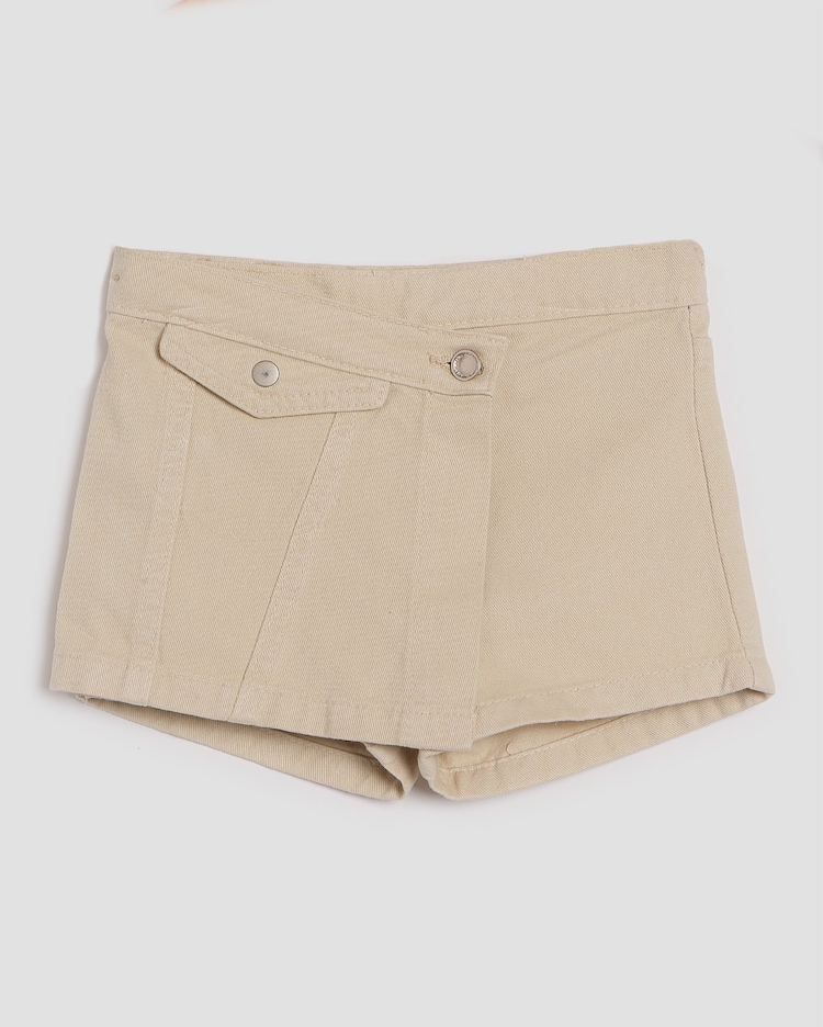 Riachuelo Short-saia jeans color infantil cintura deslocada 1-4A