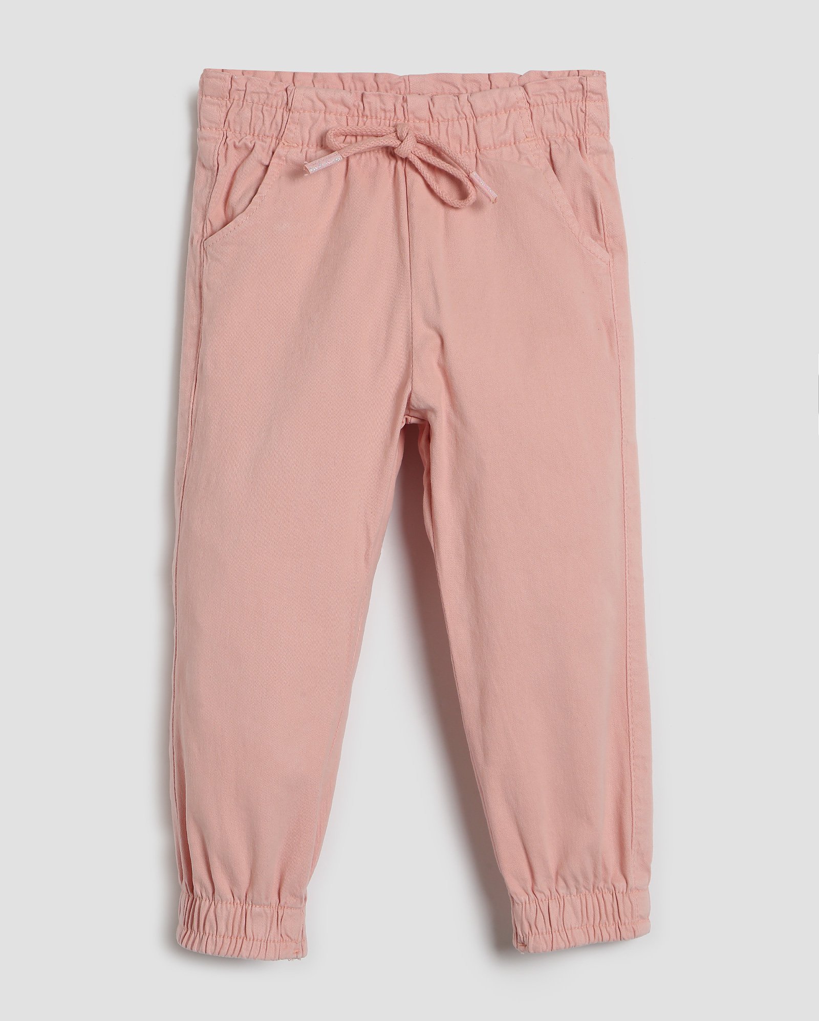 Calça sarja infantil jogger 1-4A - Salmão | Pool Kids