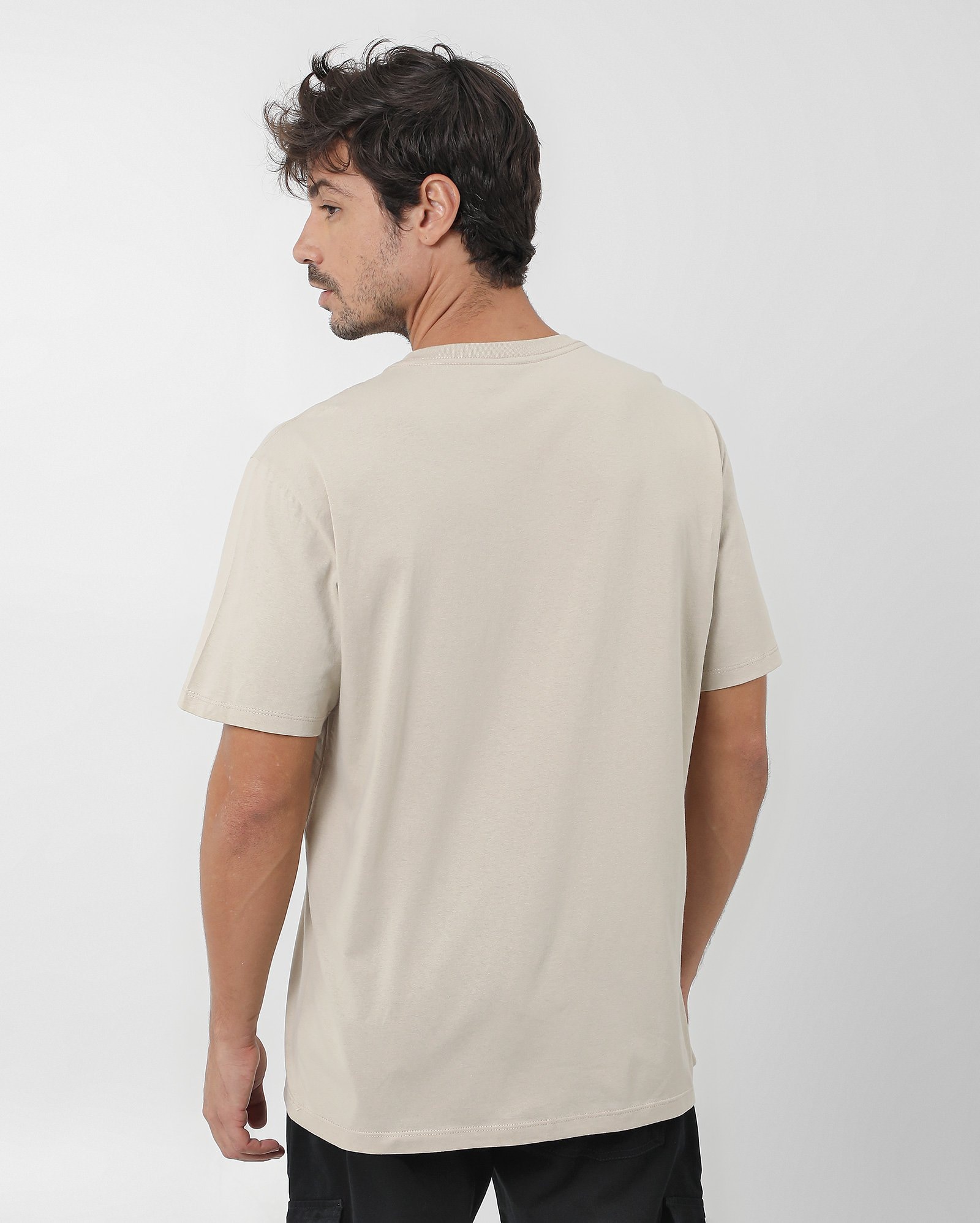 Camiseta masculina regular São Paulo bege — foto 2