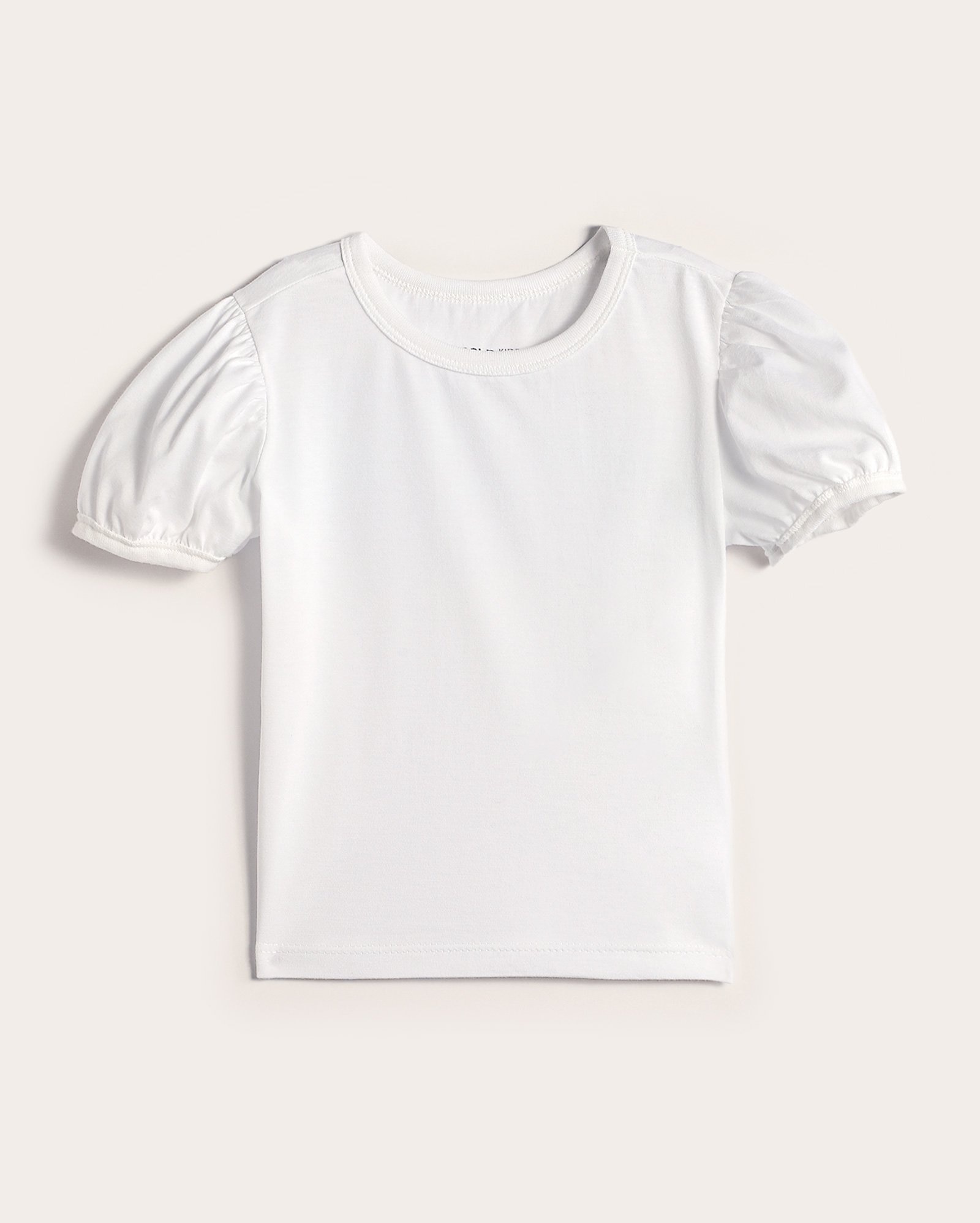 Camiseta Básica infantil manga bufante 4-10A Branco