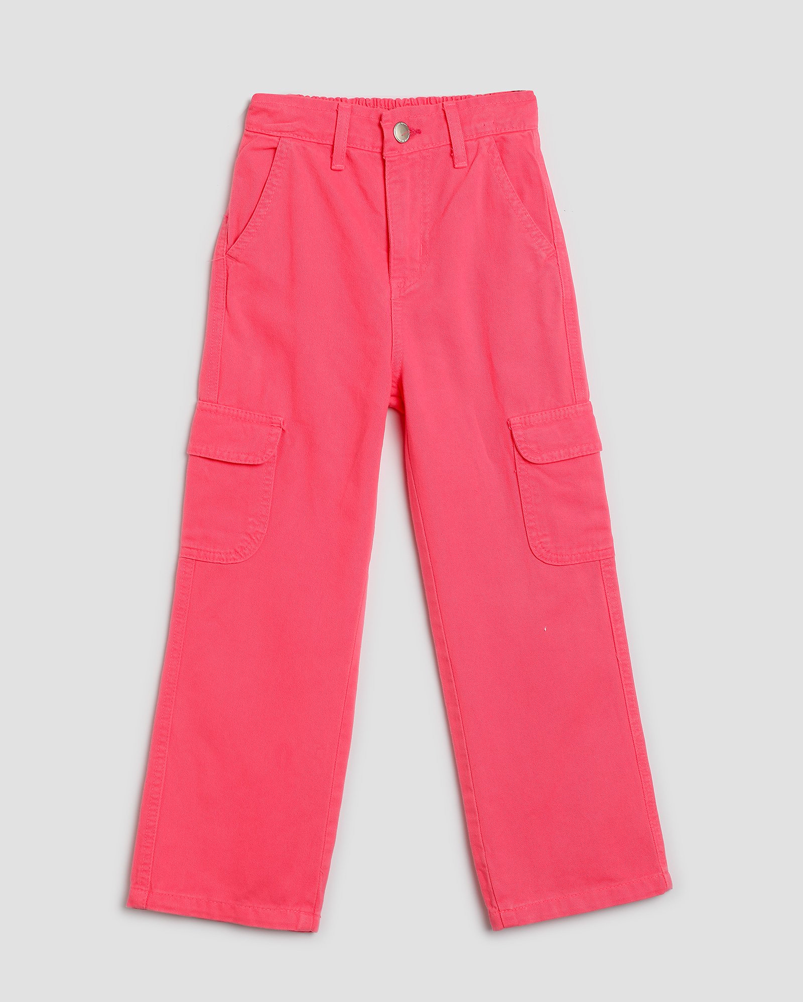 Calça sarja infantil cargo 4-10A - Rosa Pink | Pool by Riachuelo