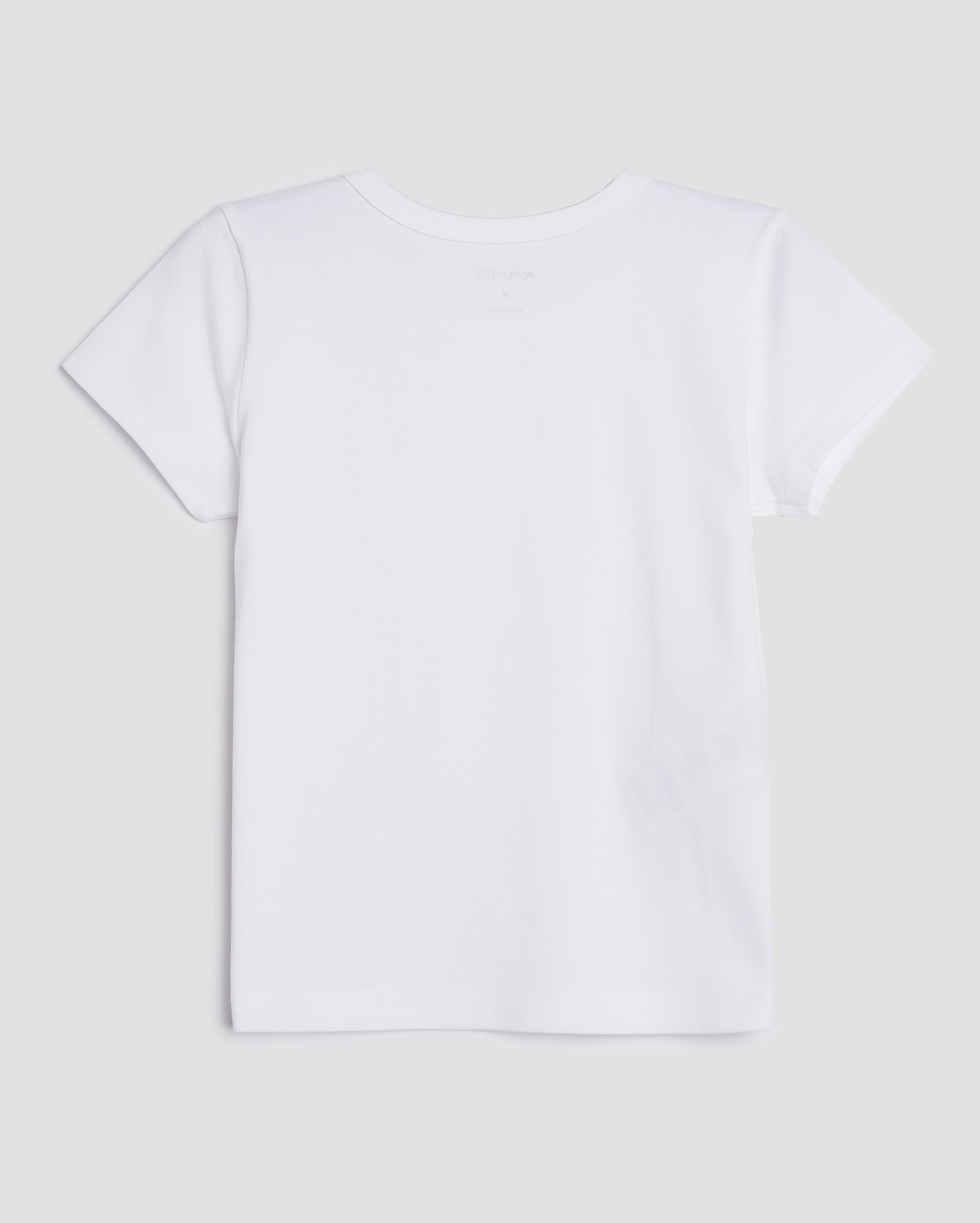 Camiseta Básica infantil de algodão manga curta 4-10A branca