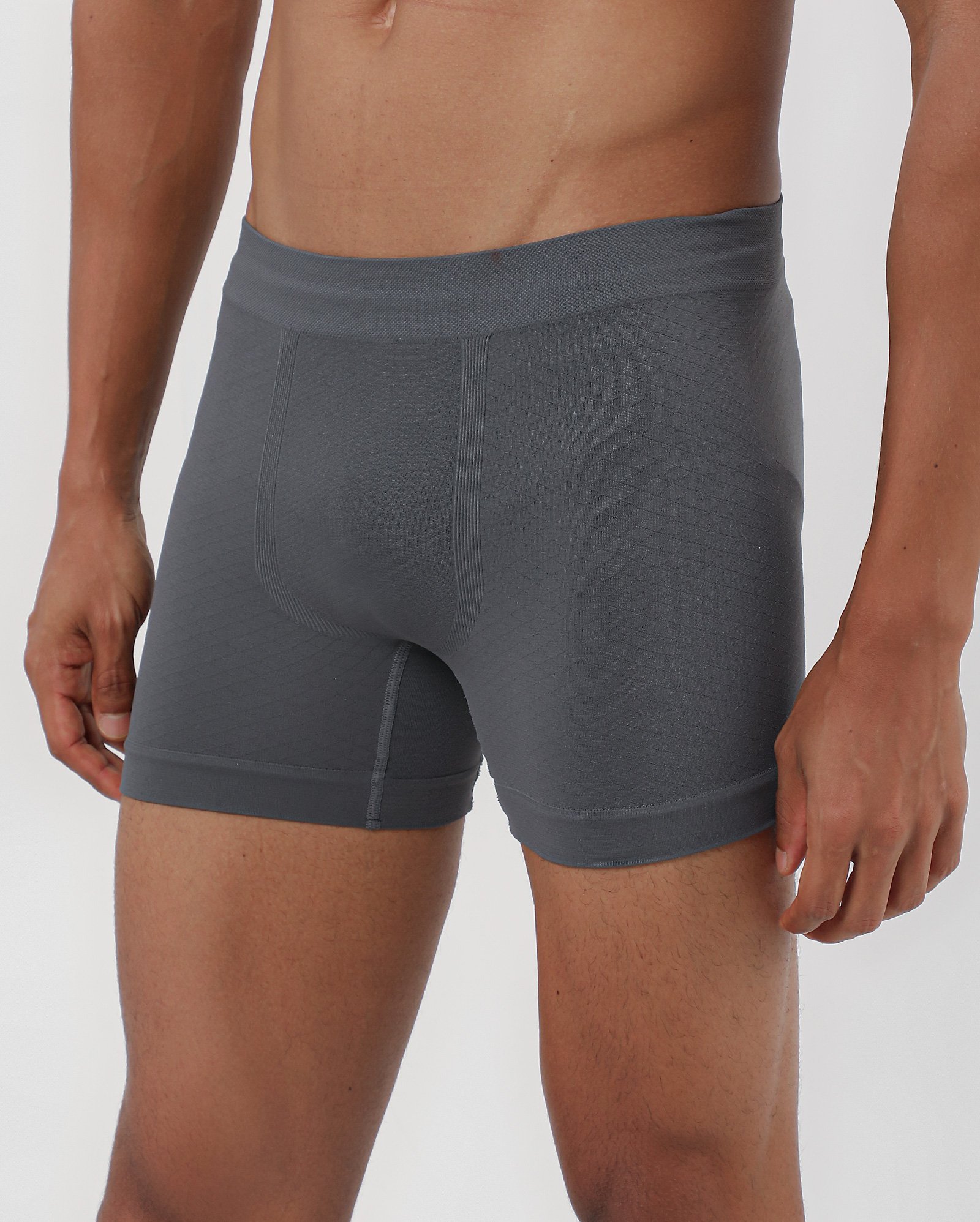Cueca boxer textura losango PL7 03 CZ02 cinza | Mash