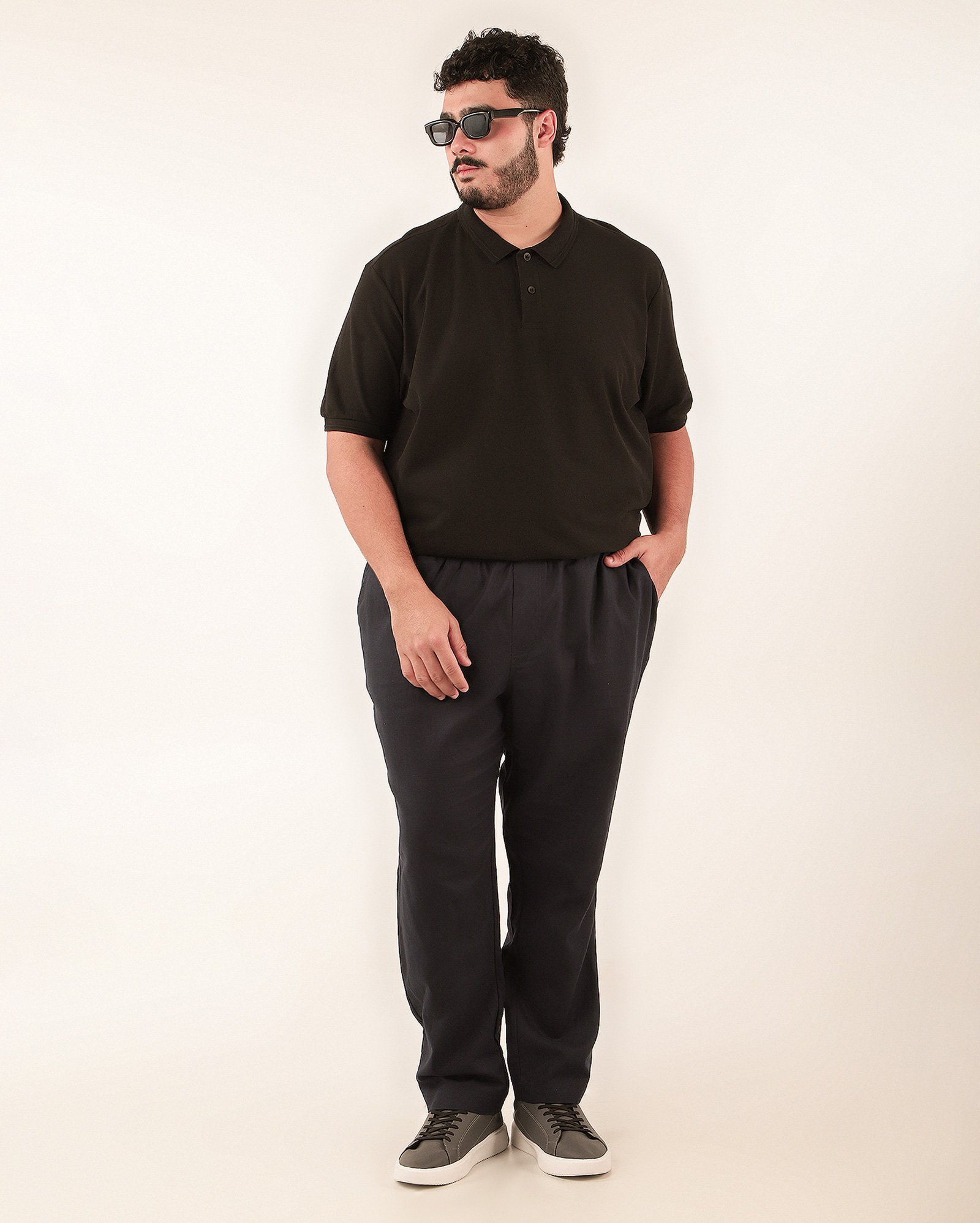 Camisa polo plus size masculina Pool Legacy piquet - Preto