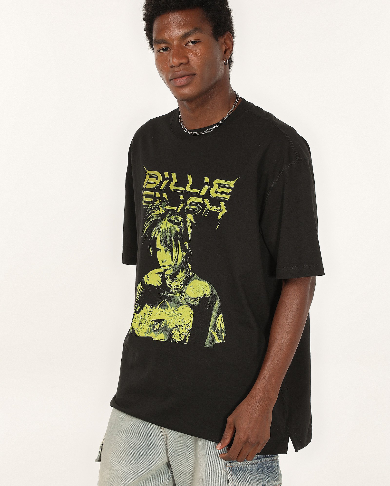 Riachuelo | Camiseta masculina orversized estampada preta | Billie