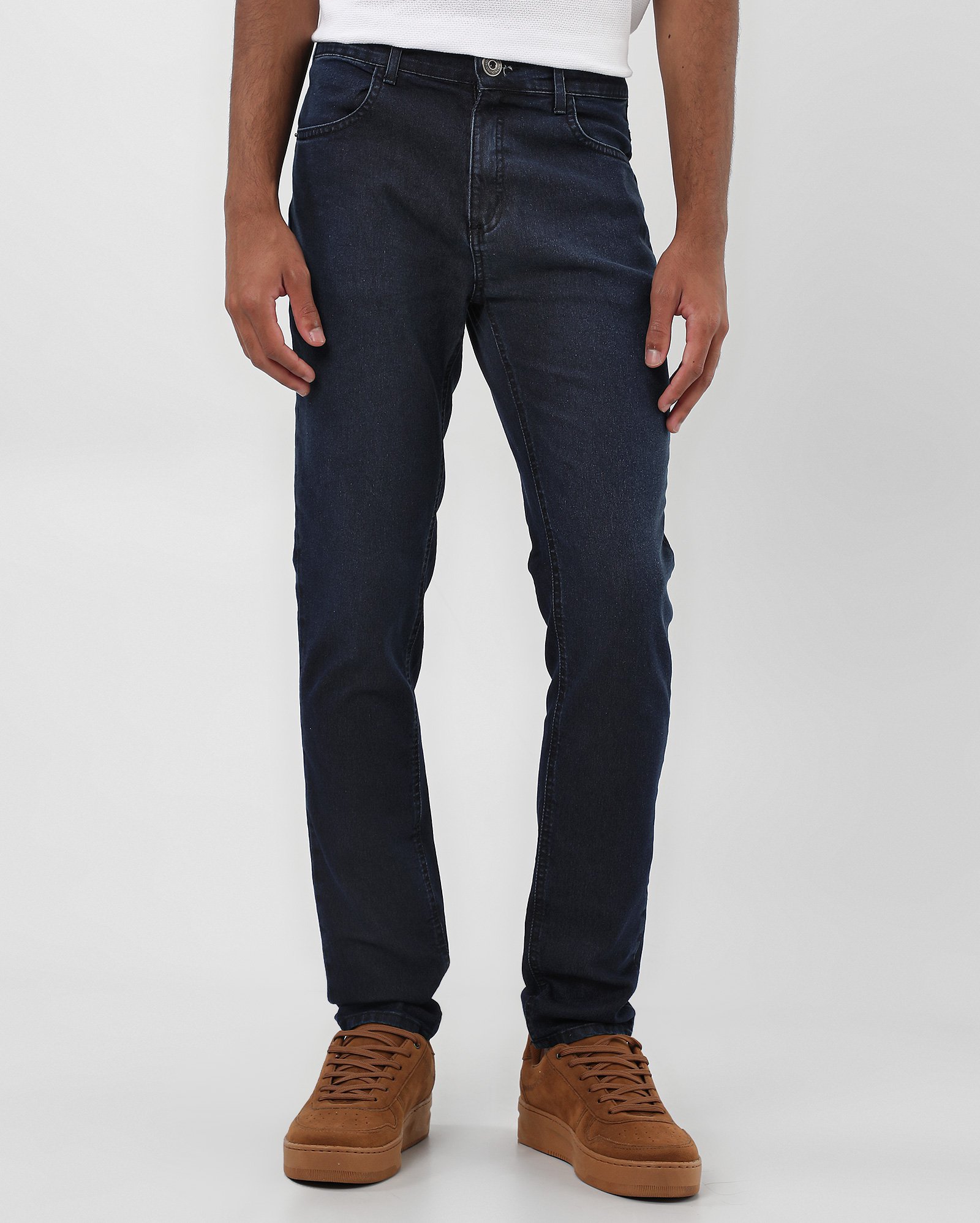 Calça jeans juvenil skinny 5 bolsos - Jeans Escuro | Pool