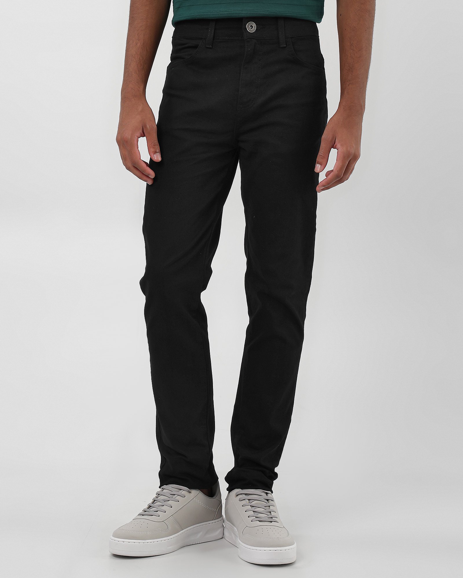 Calça jeans juvenil skinny 5 bolsos - Preto | Pool