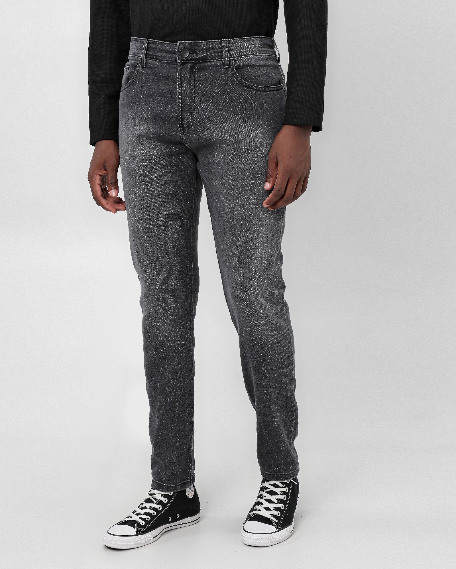Calça jeans masculina skinny estonada - Jeans Black Médio | Pool Jeans