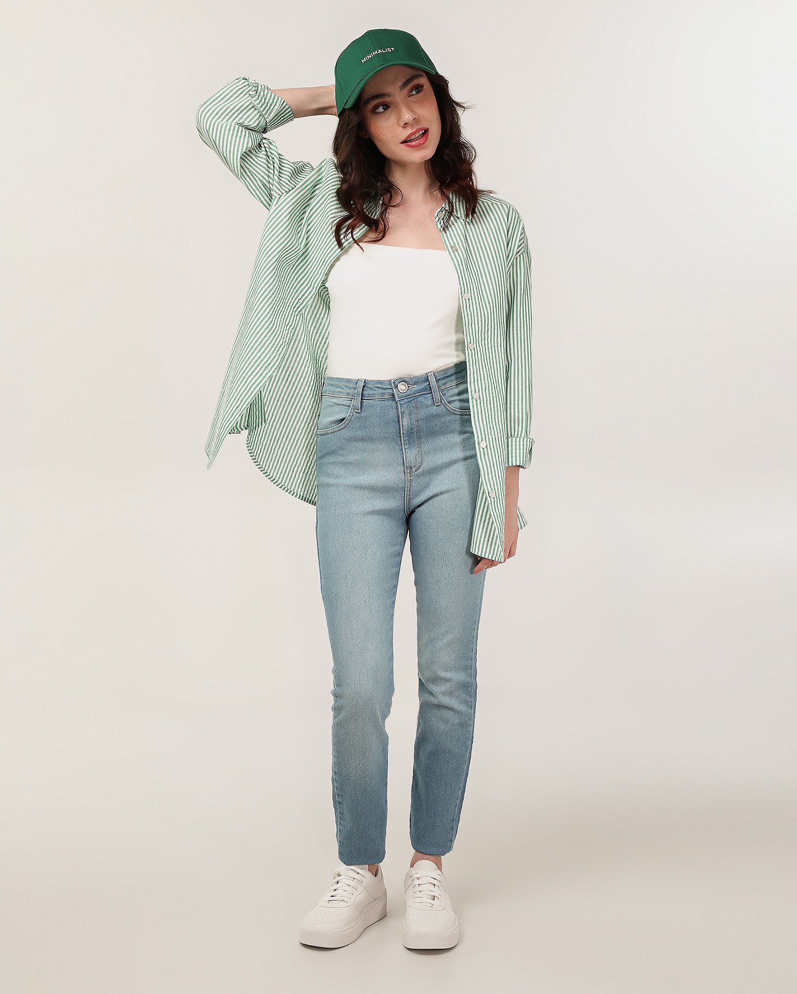 Calça jeans feminina skinny cintura alta - Jeans Médio | Pool Jeans