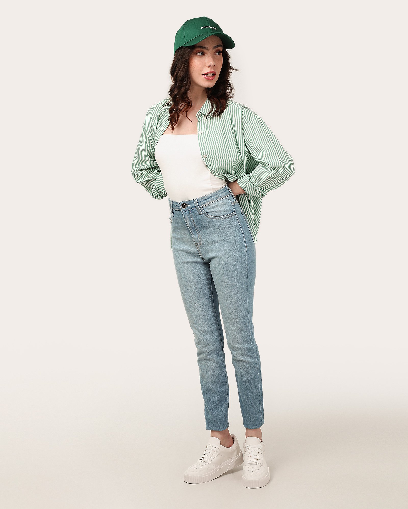 Calça jeans feminina skinny cintura alta - Jeans Médio | Pool Jeans