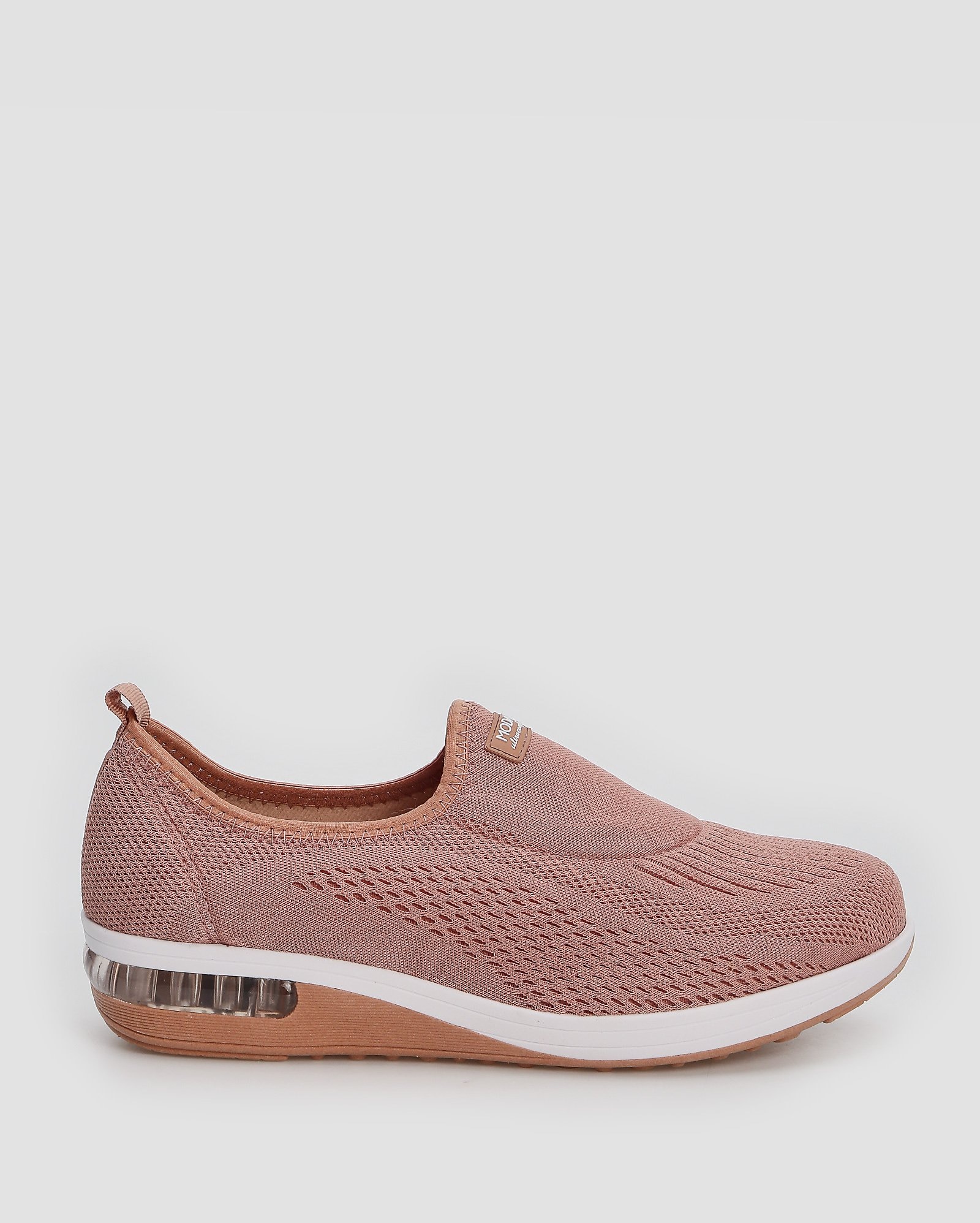 Tênis feminino knit gel tech - Bege Escuro | Modare