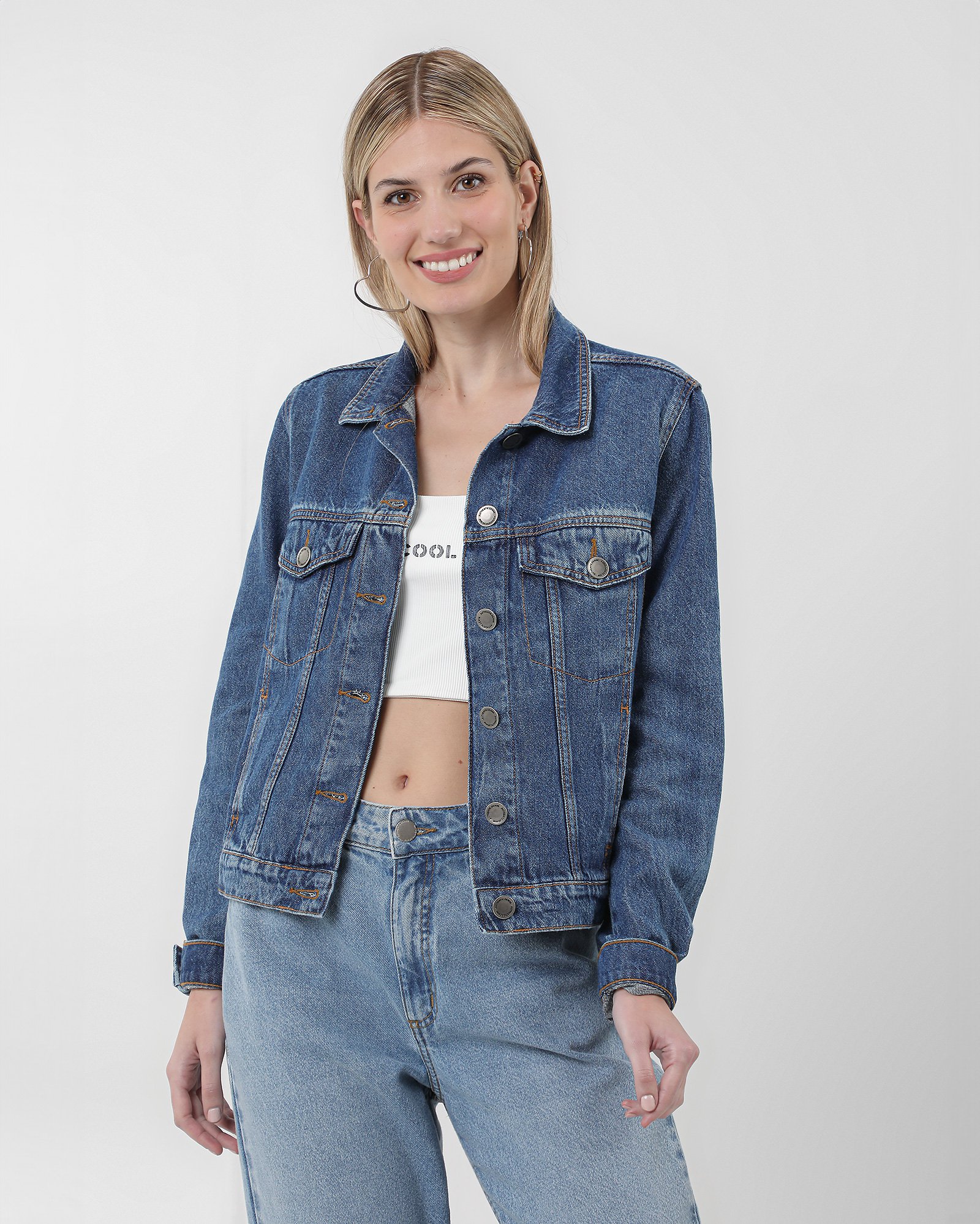 Jaqueta jeans feminina trucker classic | Pool Jeans