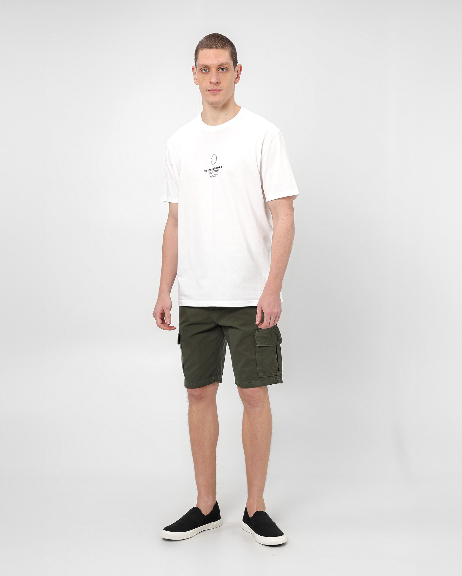 Bermuda jeans masculina cargo verde | Pool Jeans