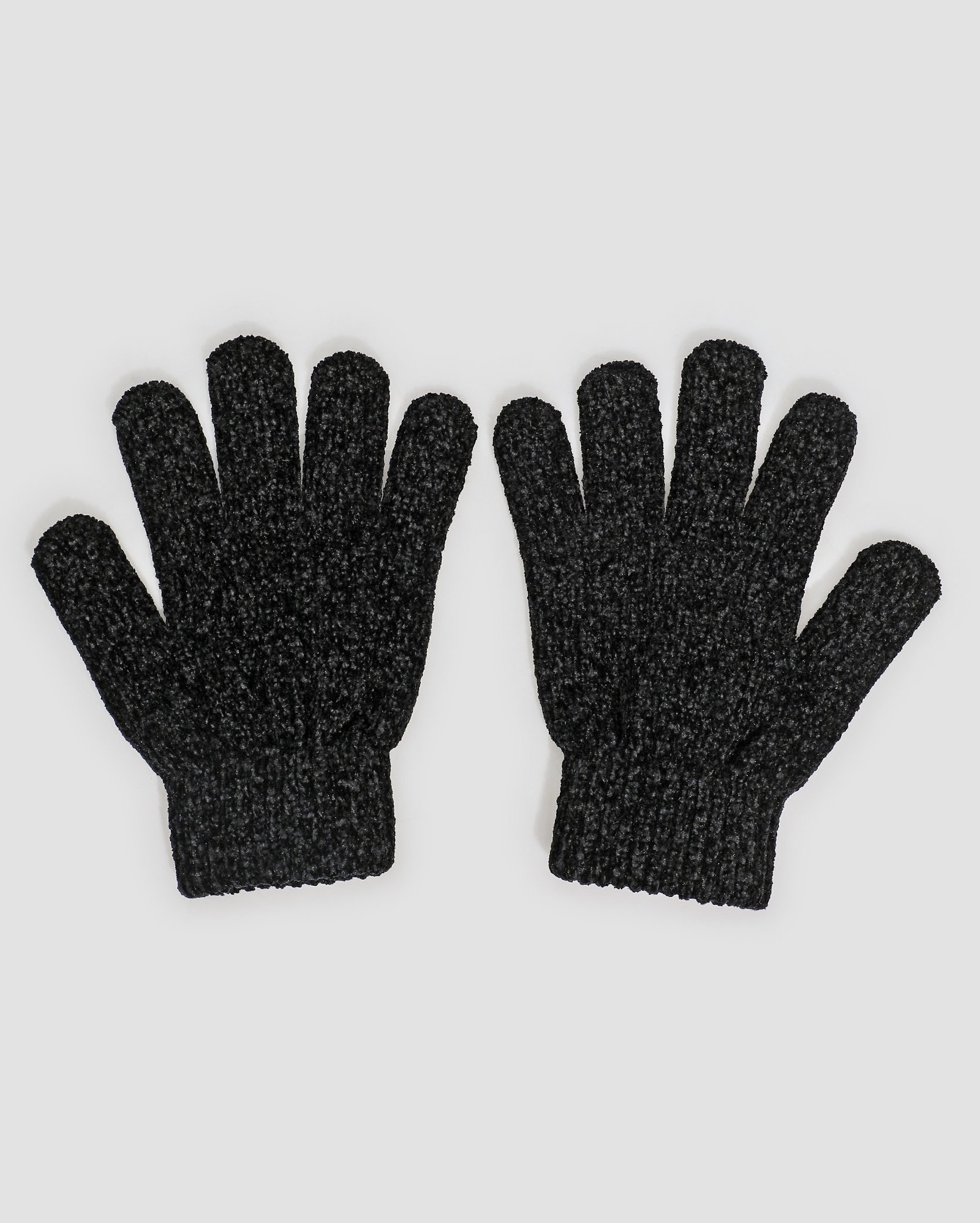 Luva feminina de tricot chenille preta | Accessori by Riachuelo