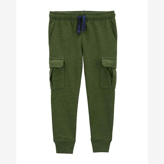 Calça de moletom bebê cargo verde | Carter's