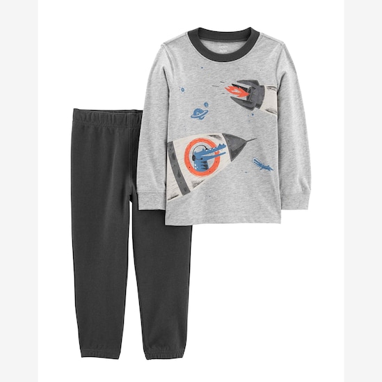Conjunto longo infantil 2 peças nave espacial multicor | Carter's