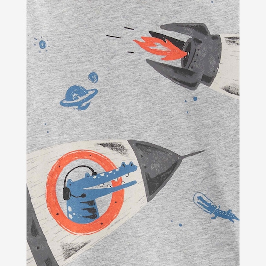 Conjunto longo infantil 2 peças nave espacial multicor | Carter's
