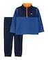 Conjunto longo infantil 2 peças de fleece azul | Carter's 