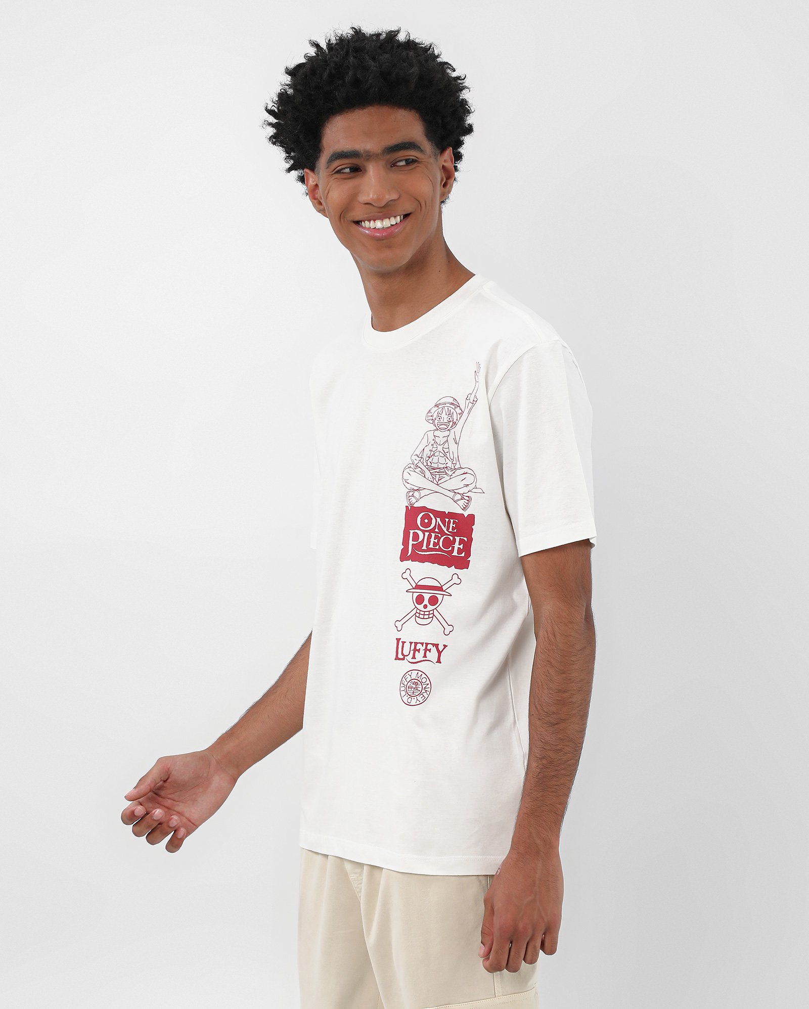 Camiseta masculina manga curta branca | One Piece
