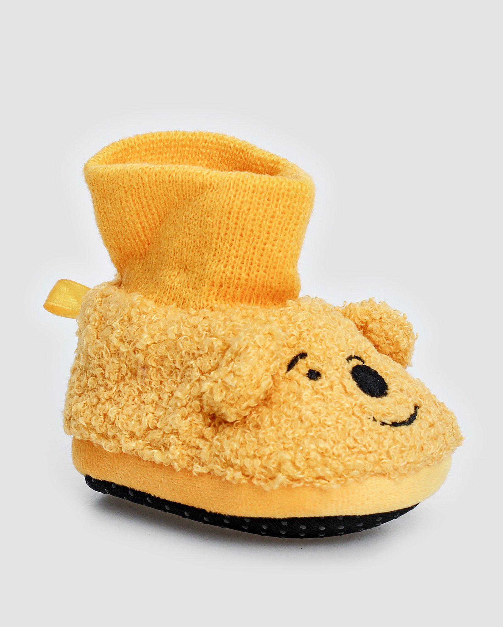 Pantufa infantil peluciada Ursinho Pooh amarela | Disney 