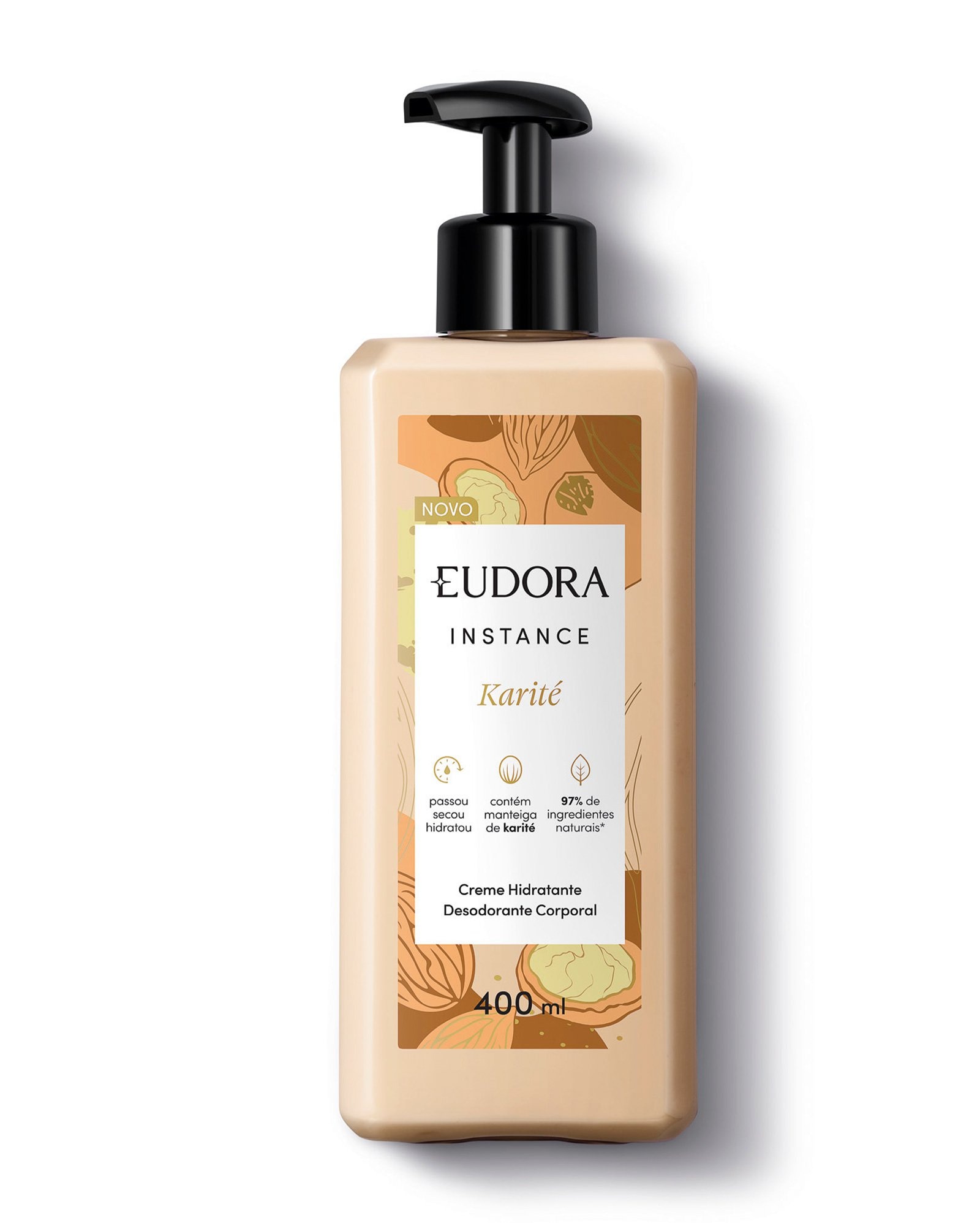 Creme hidratante corporal desodorante Instance karite 400ml | Eudora