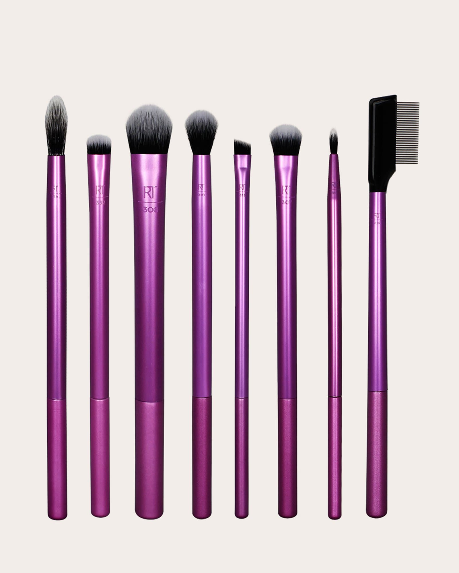Kit pincéis para olhos 8 unidades Everyday lilás | Real Techniques