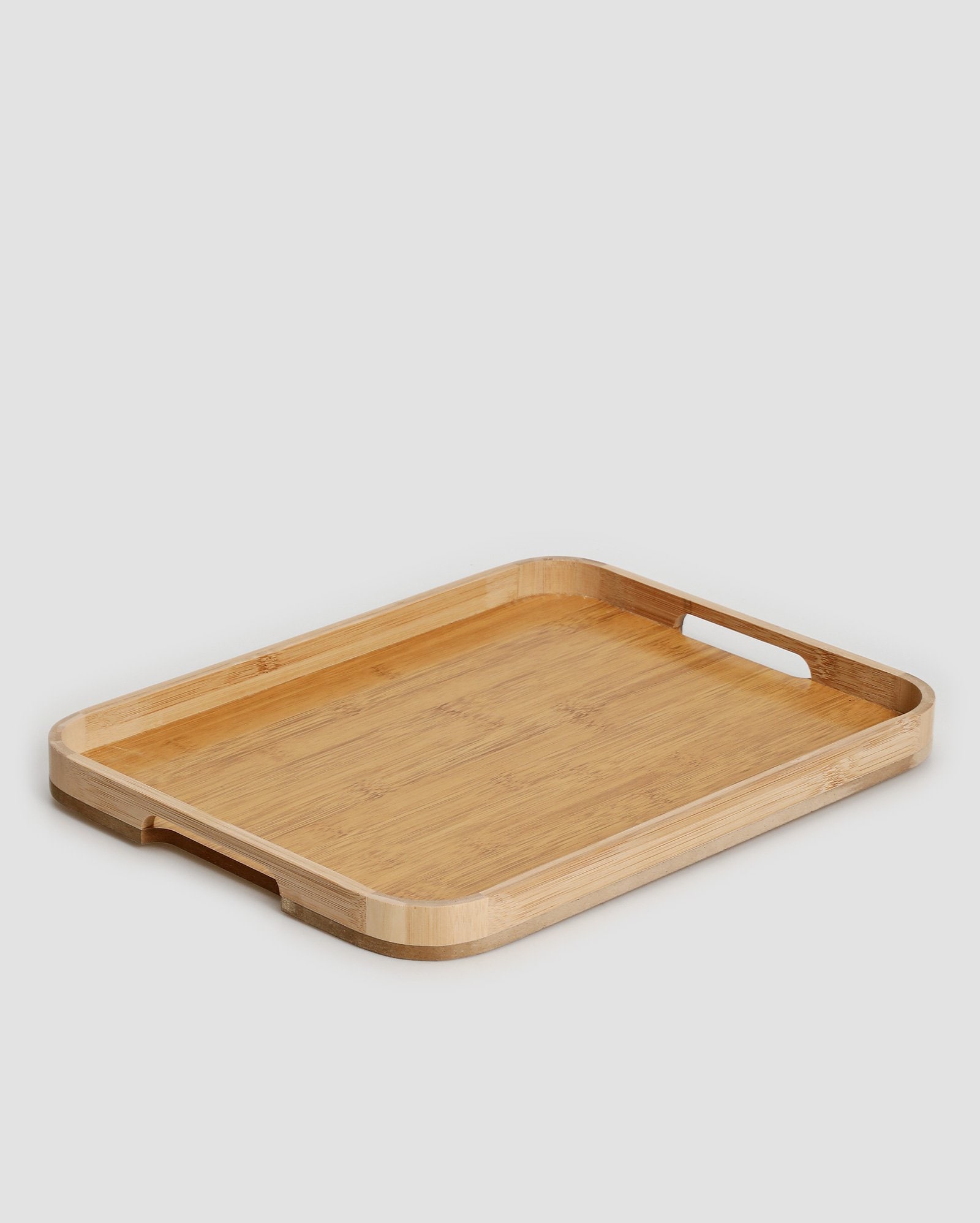Bandeja retangular de bambu 40x30x3cm bege | Casa Riachuelo