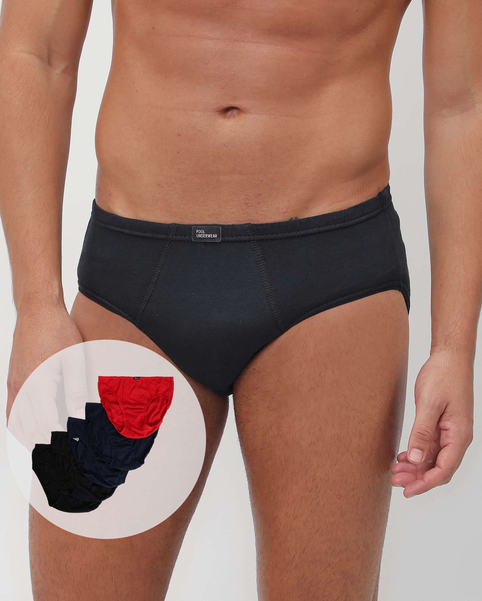 Kit cueca slip 5 peças tradicional cós de elástico básica multicor | Pool by Riachuelo