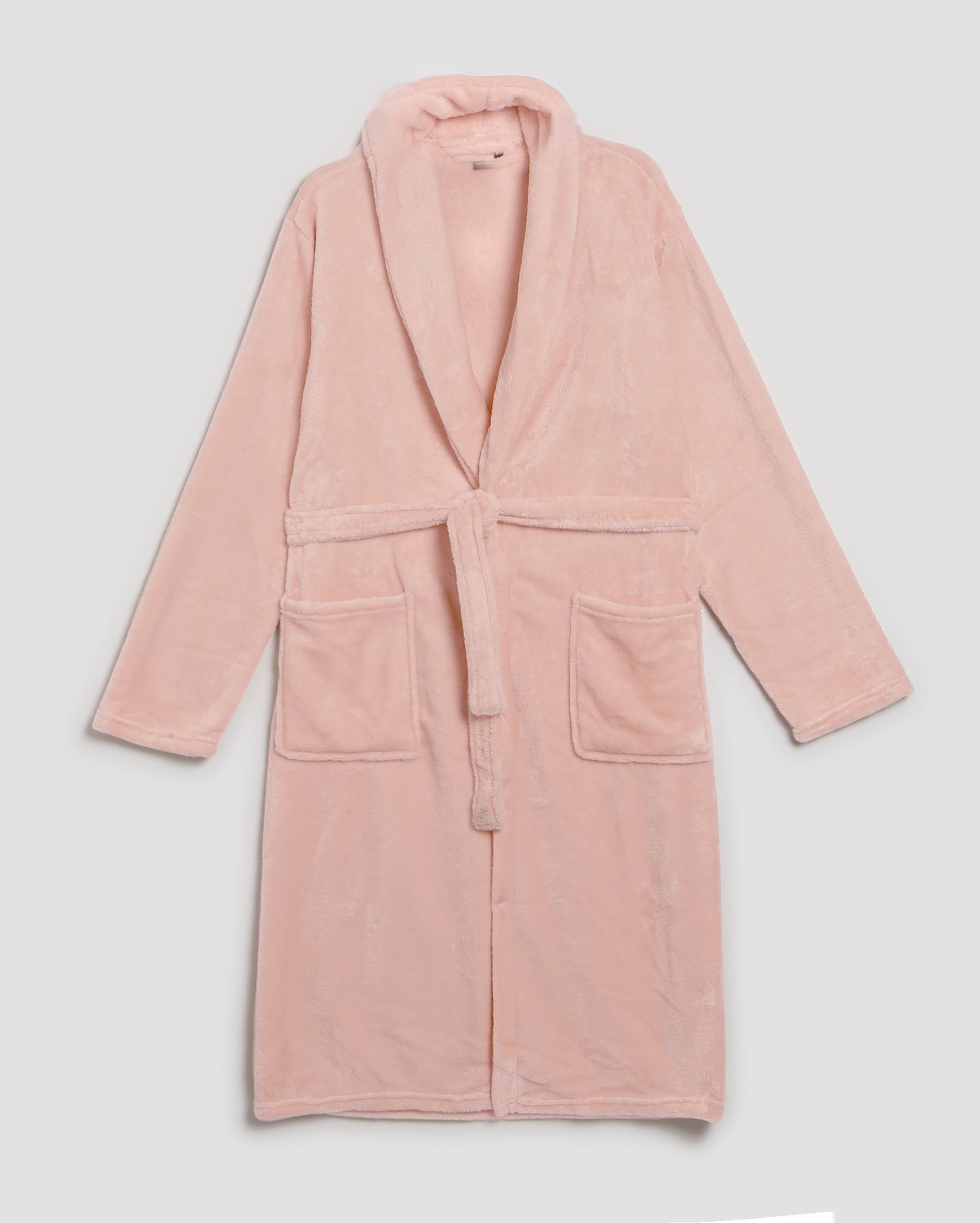Roupão fleece com faixa e bolsos - Rosa Claro | Casa Riachuelo