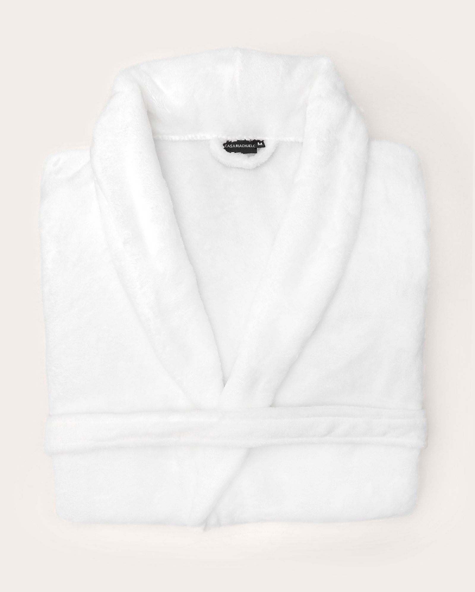 Roupão fleece com faixa e bolsos branco | Casa Riachuelo