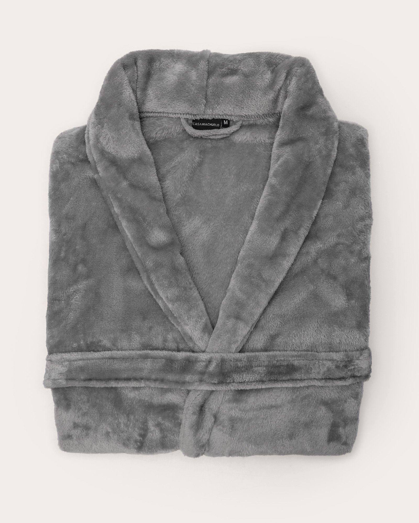 Roupão fleece com faixa e bolsos cinza | Casa Riachuelo