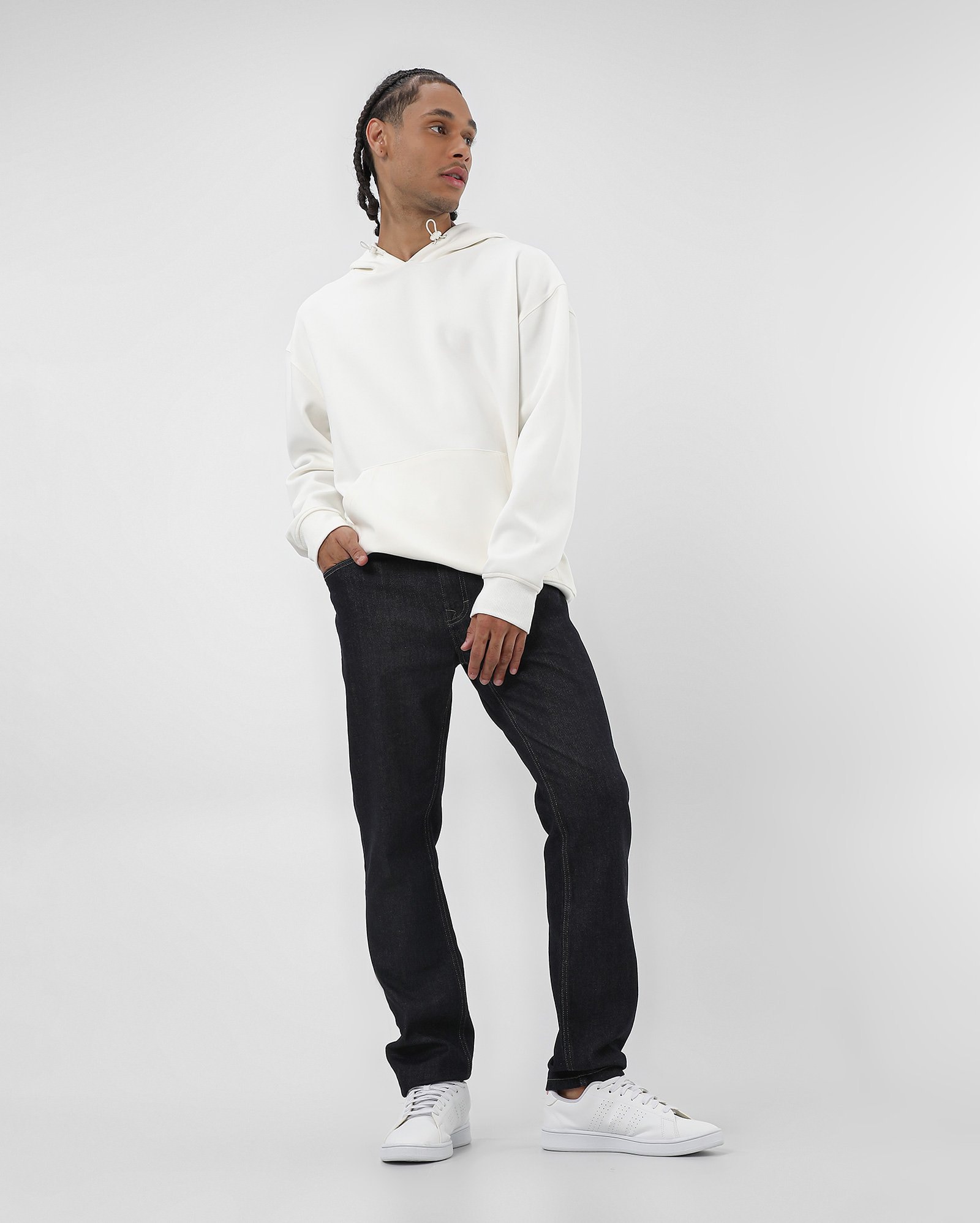 Calça jeans masculina slim denim escuro