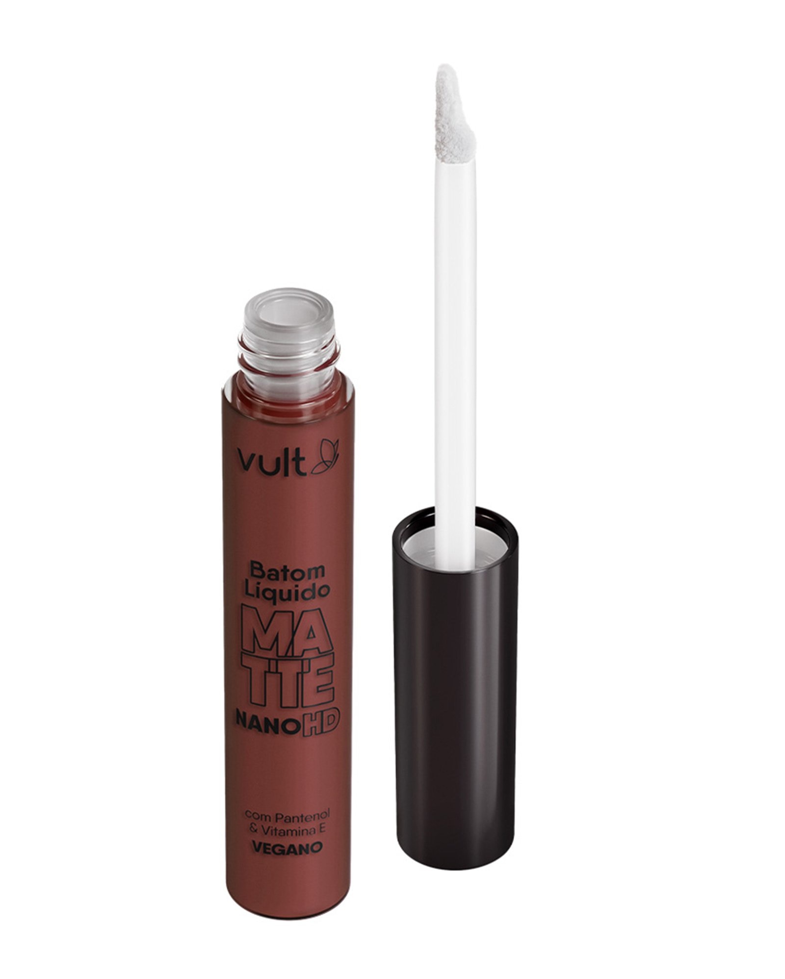 Batom líquido matte nano HD 5ml castanho escuro | Vult