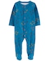Macacão bebê de jacaré com botões azul | Carter's